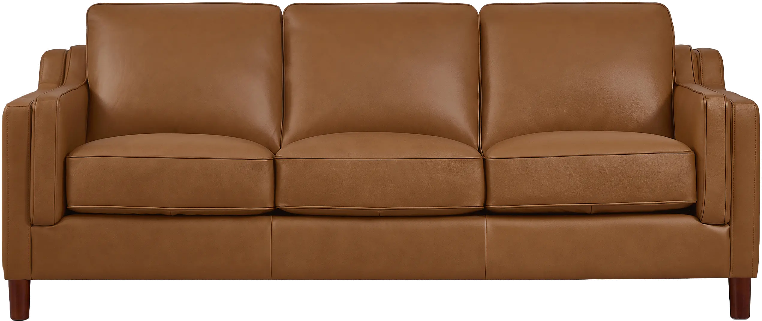 Ballari Cognac Brown Leather Sofa-1