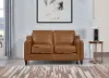 Ballari Cognac Brown Leather Loveseat