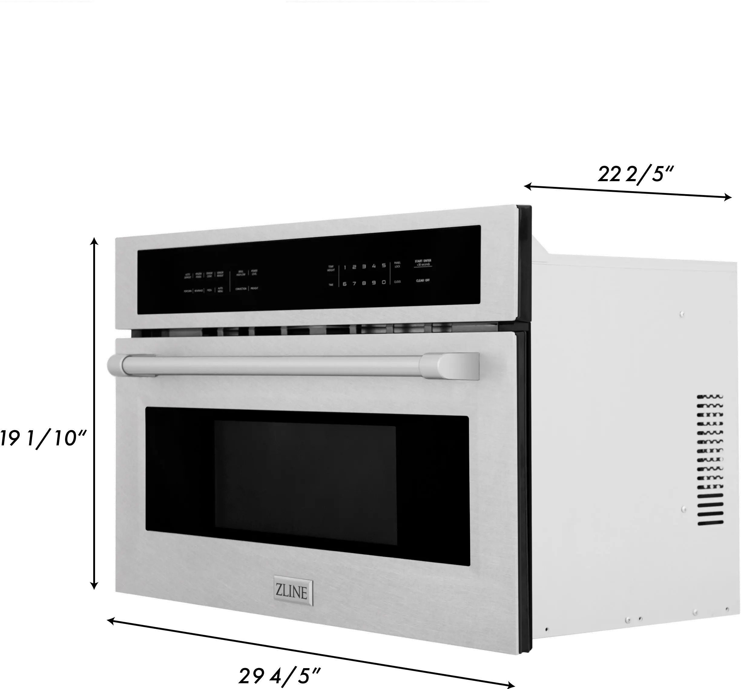 MWO-30-SS ZLINE 1.6 cu ft Built-In Microwave Oven - DuraSnow® Stainless Steel 30 Inch-9