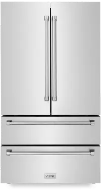 RFM-36 ZLINE 36  22.5 cu ft French Door Refrigerator - Stainless Steel Counter Depth