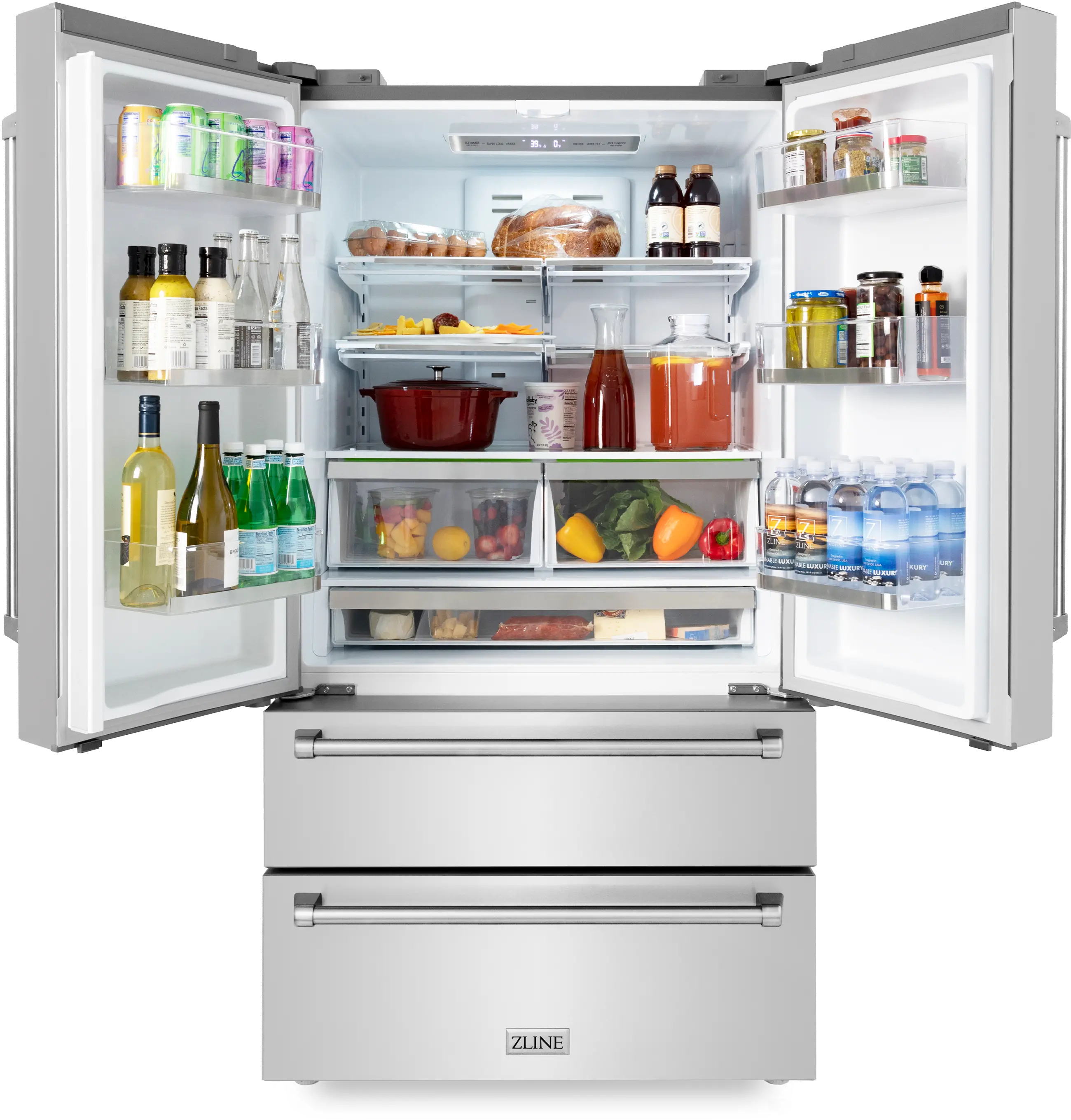 RFM-36 ZLINE 36  22.5 cu ft French Door Refrigerator - Stainless Steel Counter Depth-4