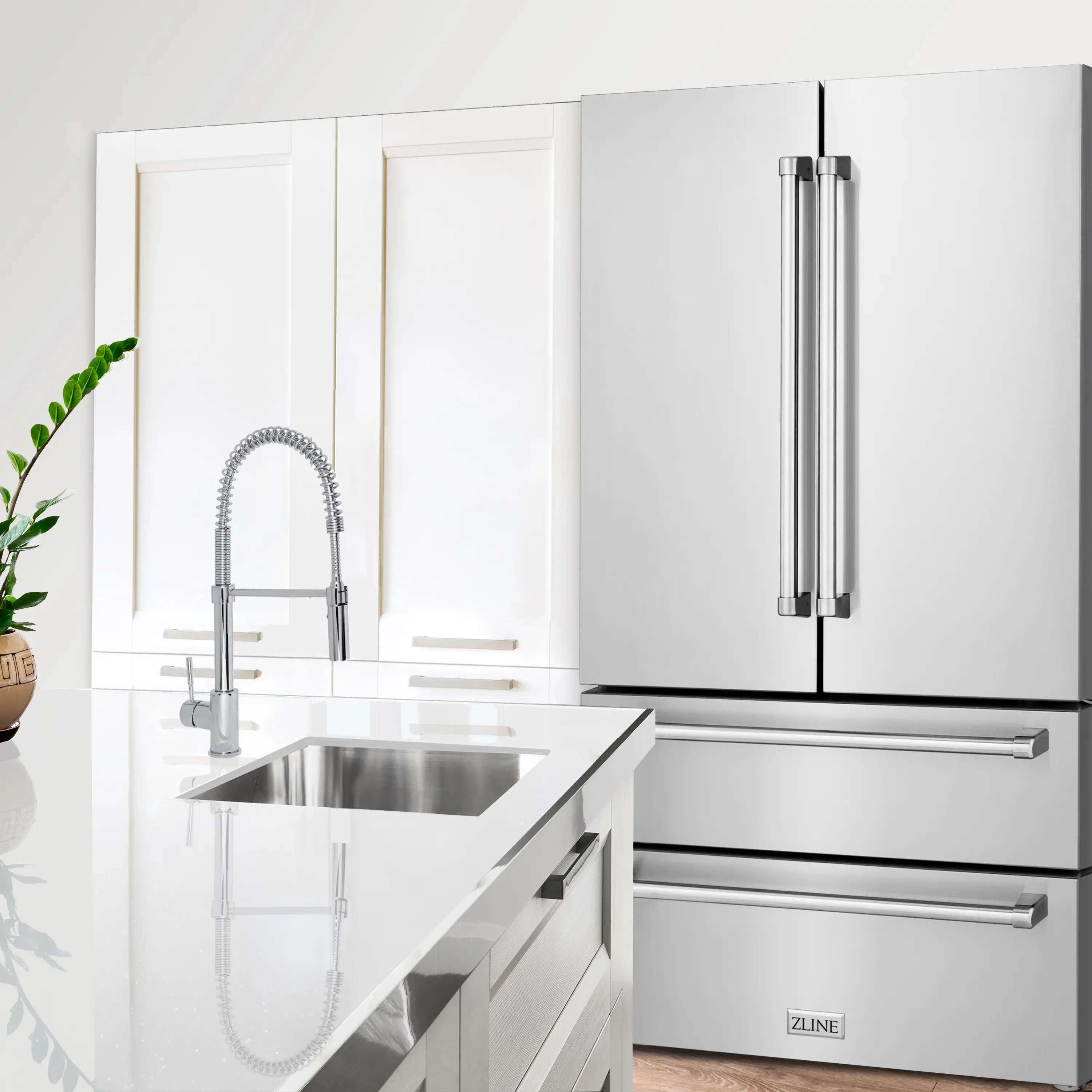 RFM-36 ZLINE 36  22.5 cu ft French Door Refrigerator - Stainless Steel Counter Depth-7
