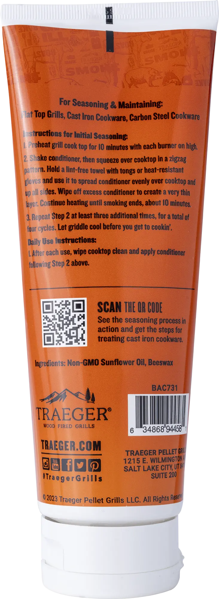 BAC731 Traeger Flat Top Grill Seasoning & Cast Iron Conditioner-2