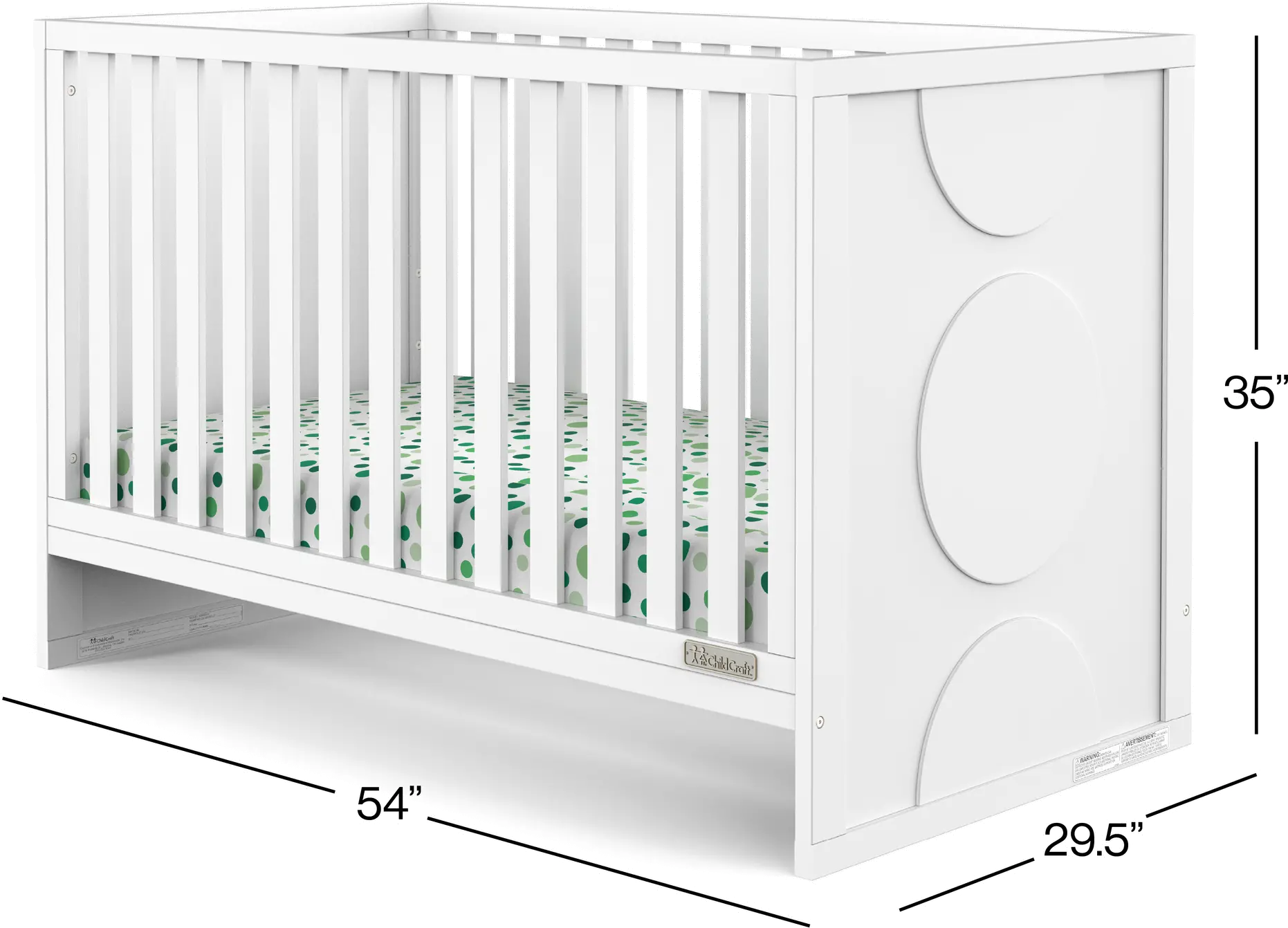 F10201.46 Orbit Matte White 3-in-1 Convertible Crib-1