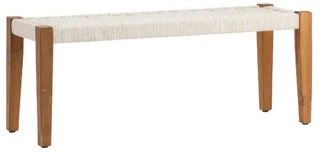 Smith Natural/Ivory Mango Wood Bench-1