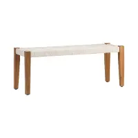 Smith Natural/Ivory Mango Wood Bench