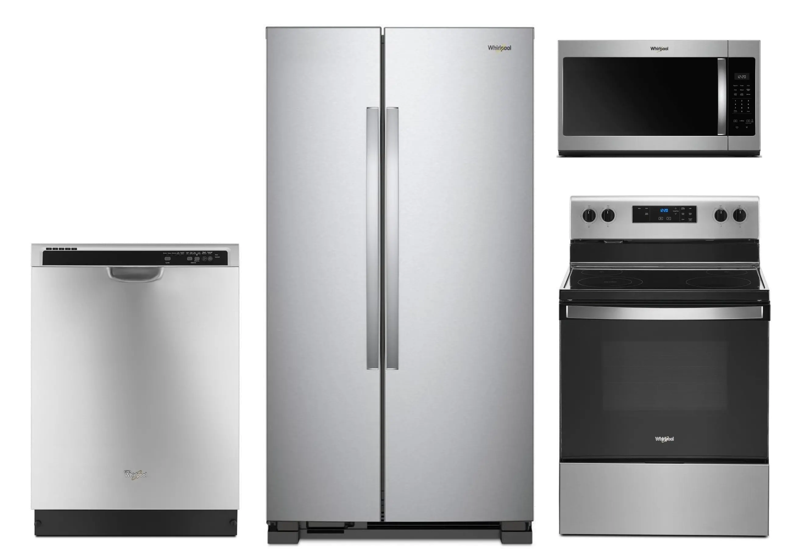 .WHP-315-S/S-4PC-ELE Whirlpool 4 Piece Electric Kitchen Appliance Package - Stainless Steel-1
