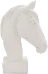 12  White Horse Head Figurine