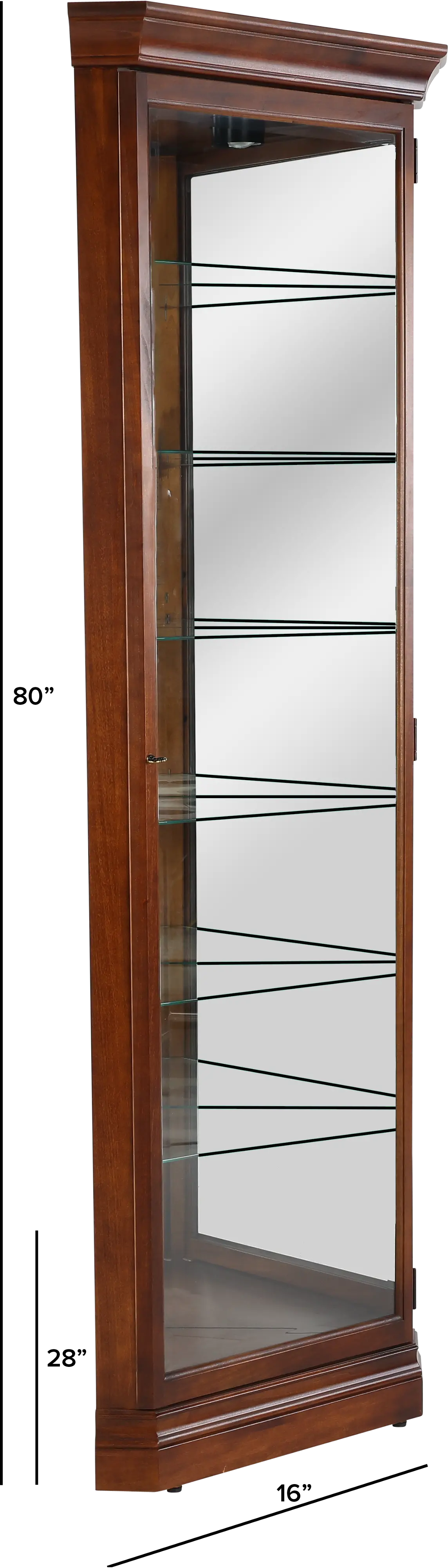 Donna Brown Cherry Corner Curio-3