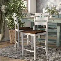 IDF-3125WH-PC Elda White Counter Height Stool, Set of 2