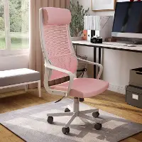 IDF-6030-PK Tilah Metal and Mesh Pink Adjustable Office Chair