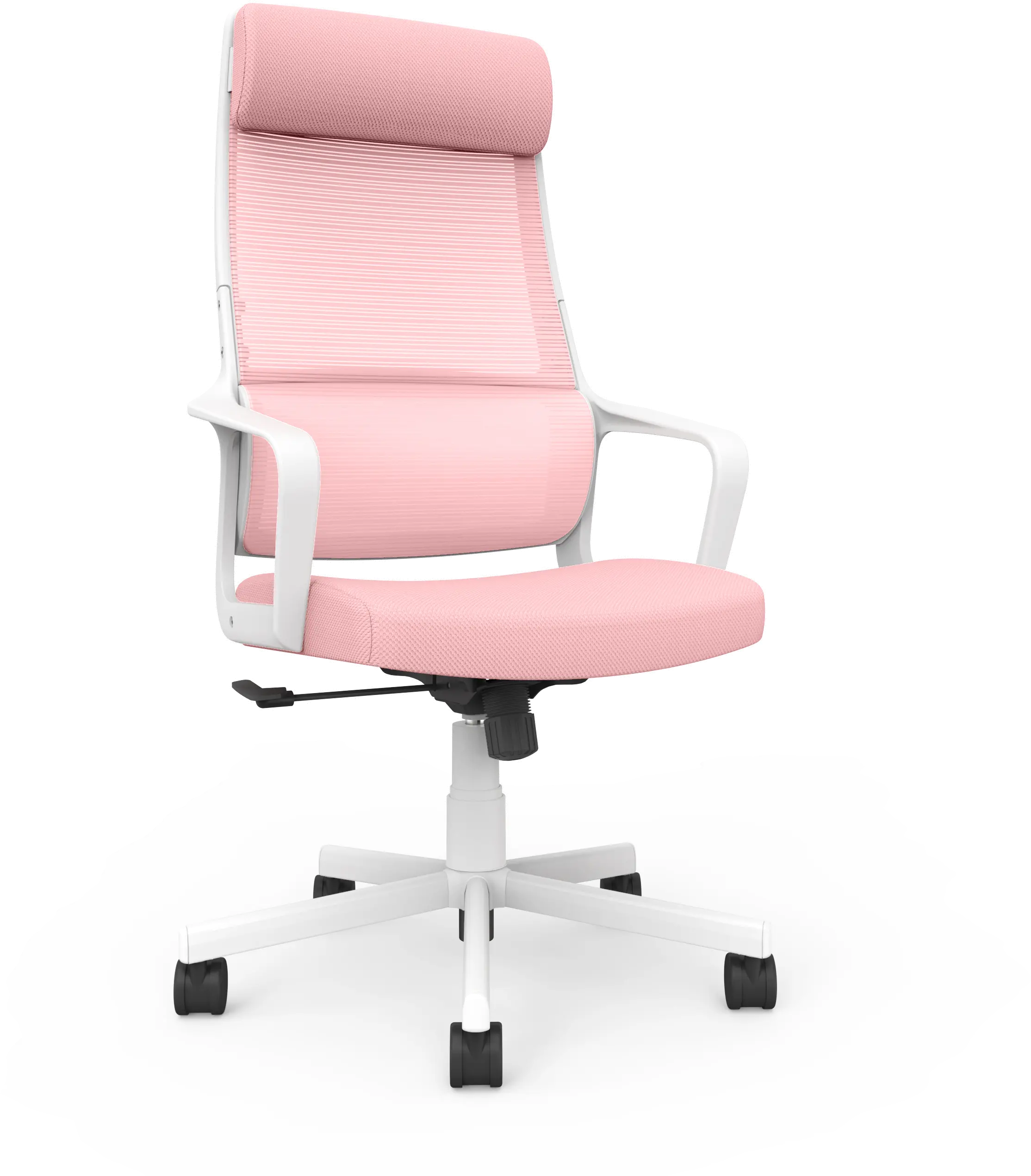 IDF-6030-PK Tilah Metal and Mesh Pink Adjustable Office Chair-3