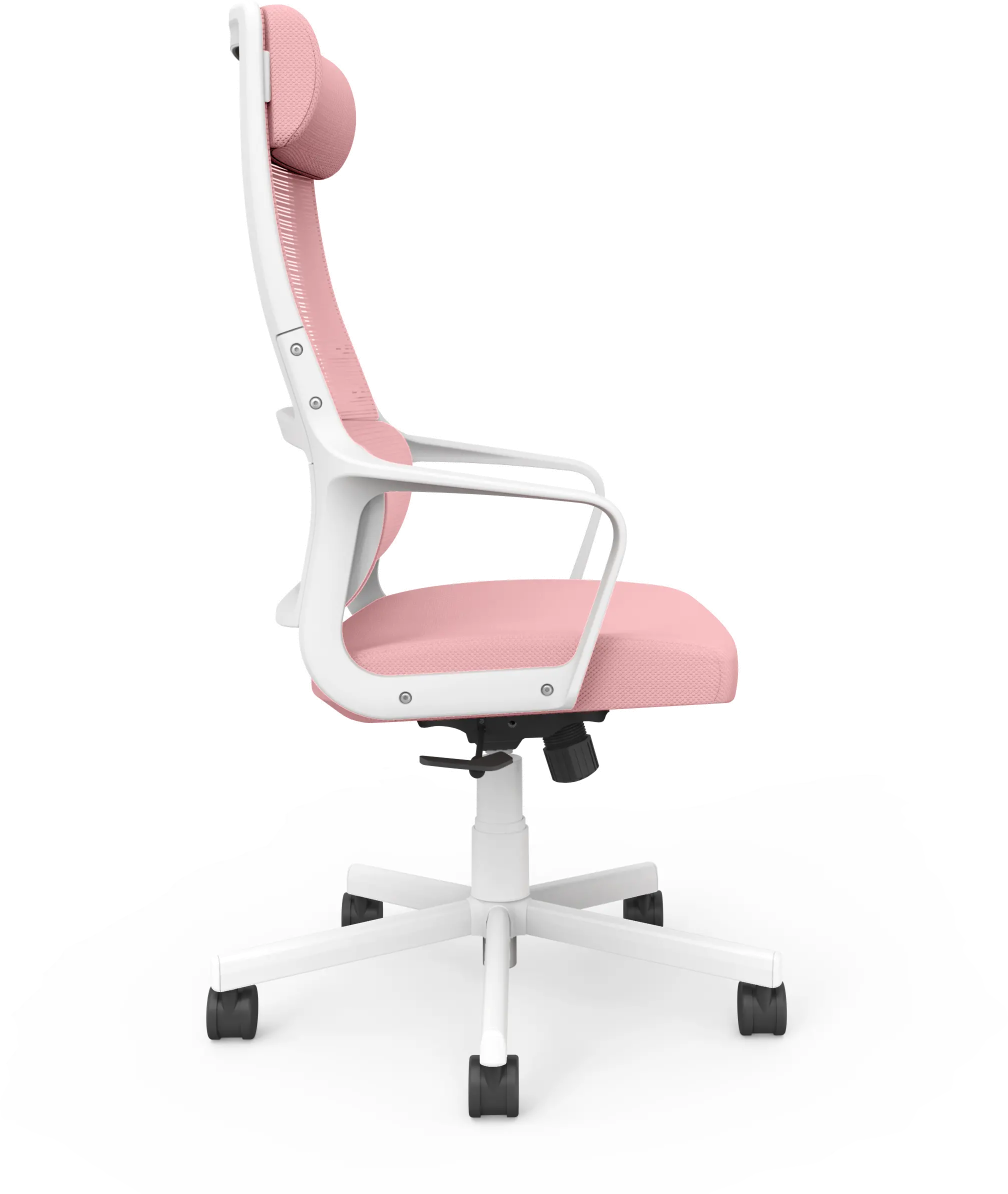 IDF-6030-PK Tilah Metal and Mesh Pink Adjustable Office Chair-4