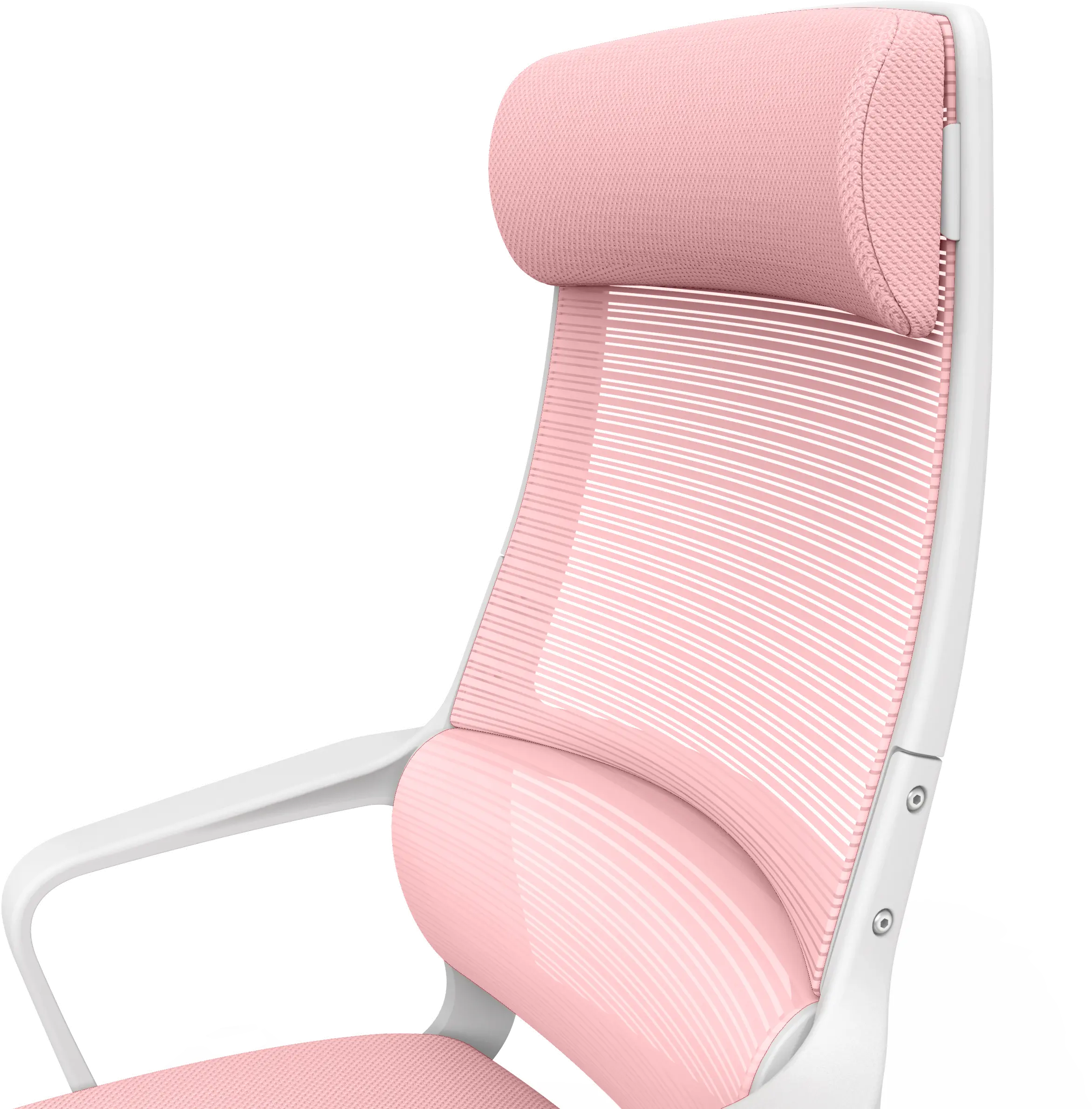 IDF-6030-PK Tilah Metal and Mesh Pink Adjustable Office Chair-6