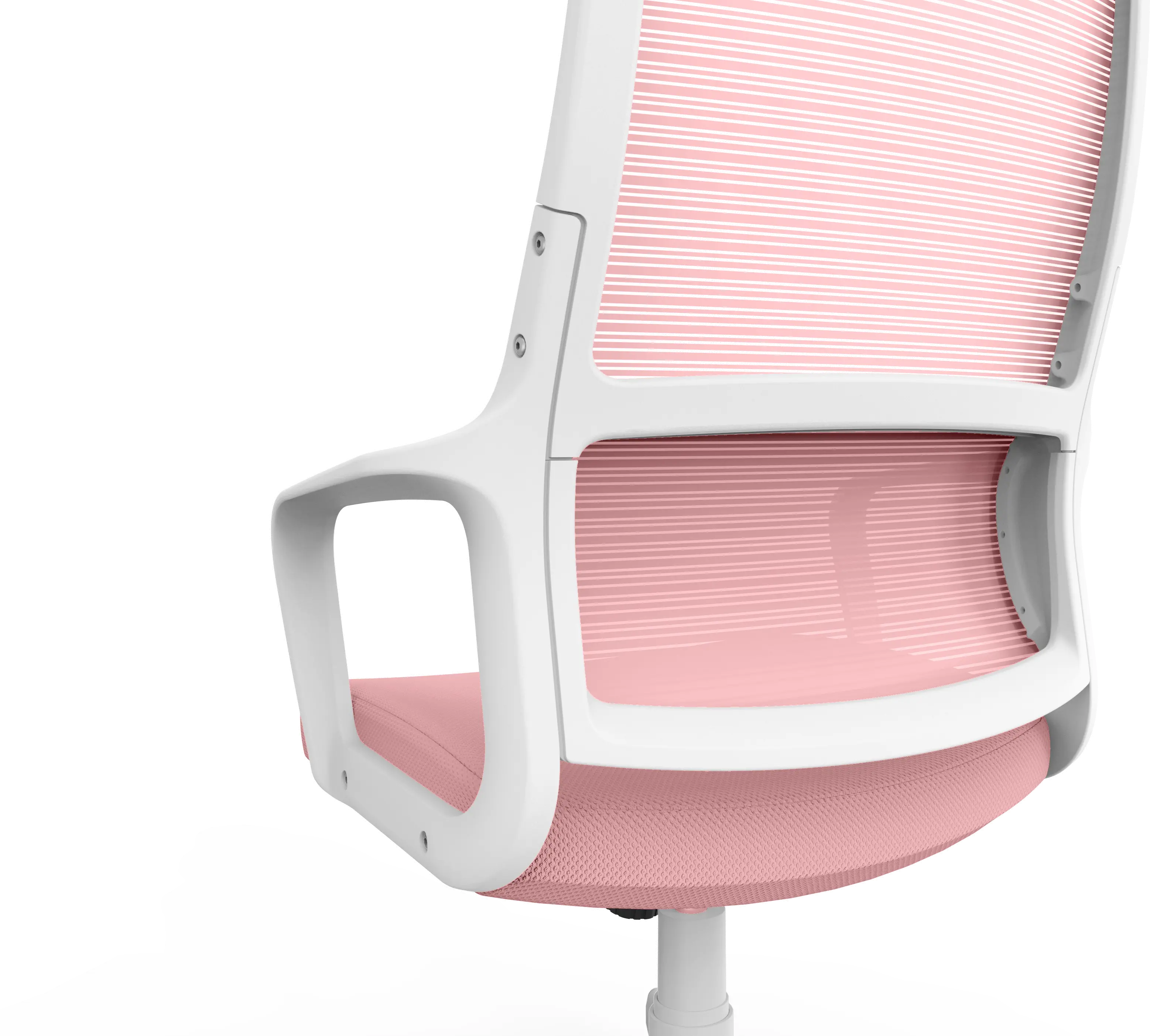 IDF-6030-PK Tilah Metal and Mesh Pink Adjustable Office Chair-8