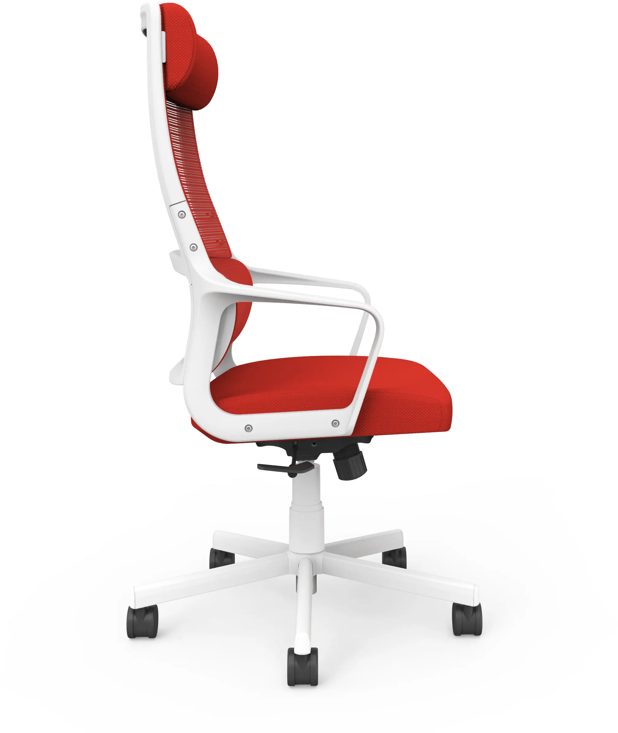 IDF-6030-RR Tilah Metal and Mesh Red Adjustable Office Chair-4
