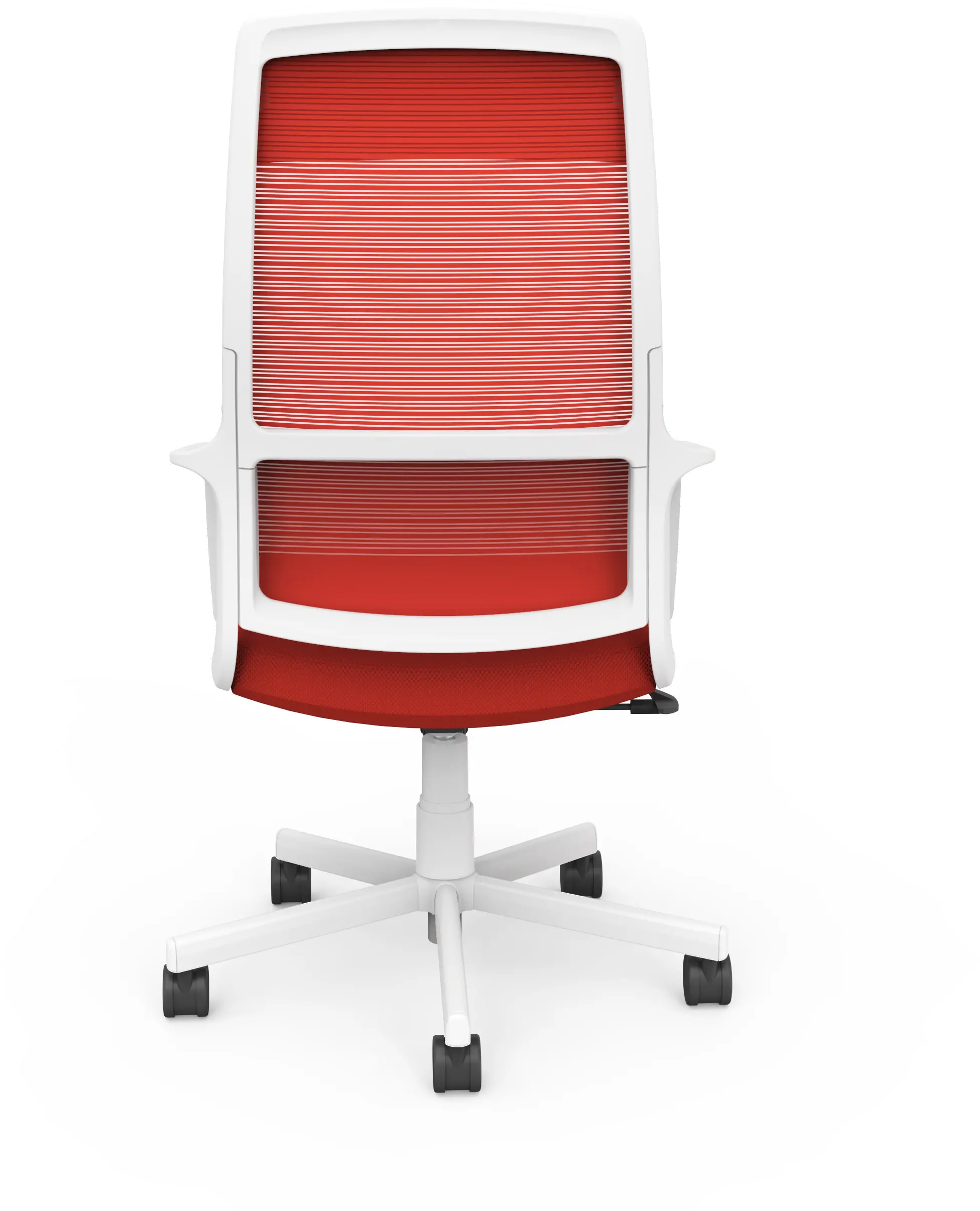 IDF-6030-RR Tilah Metal and Mesh Red Adjustable Office Chair-5