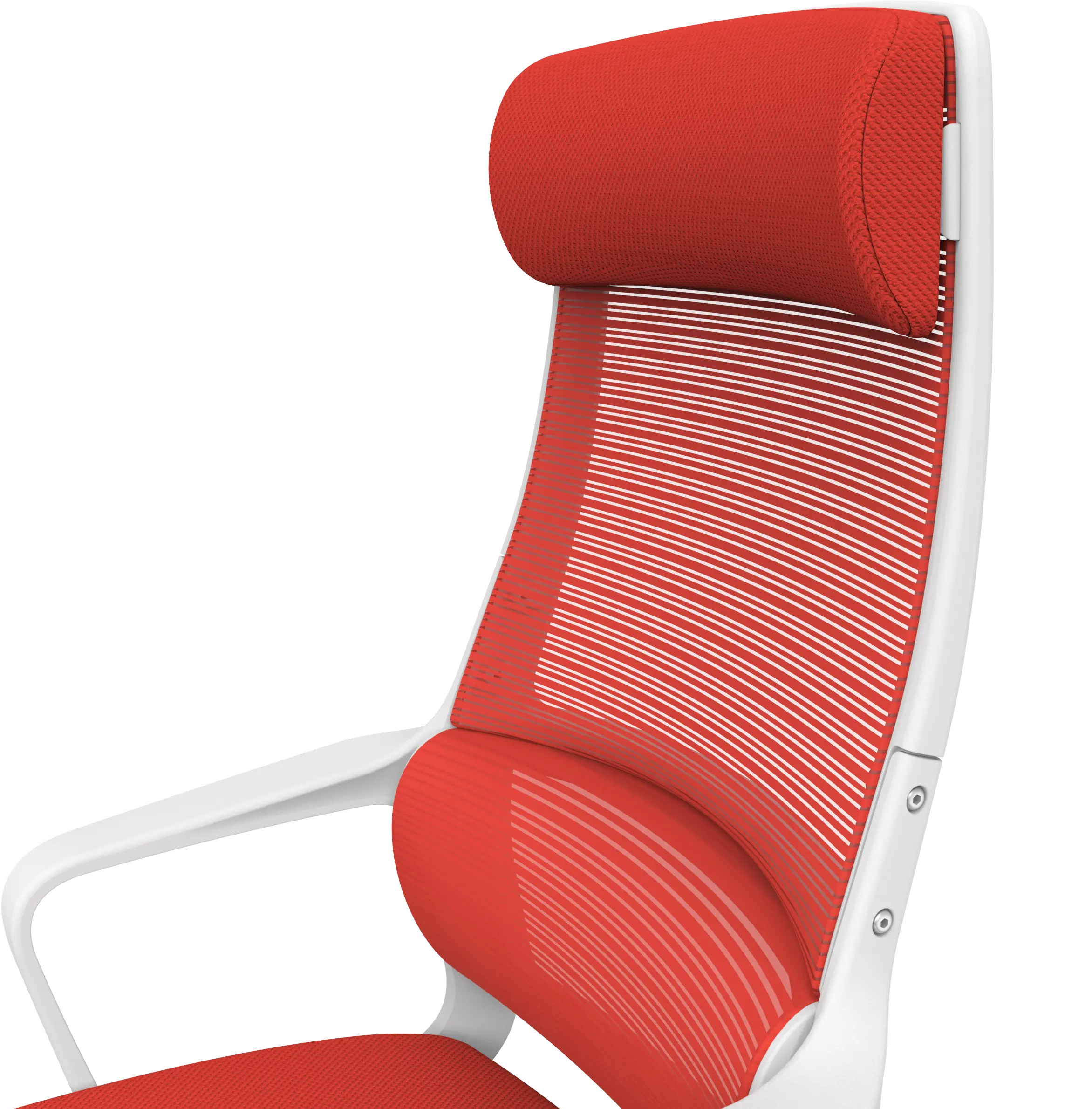 IDF-6030-RR Tilah Metal and Mesh Red Adjustable Office Chair-6