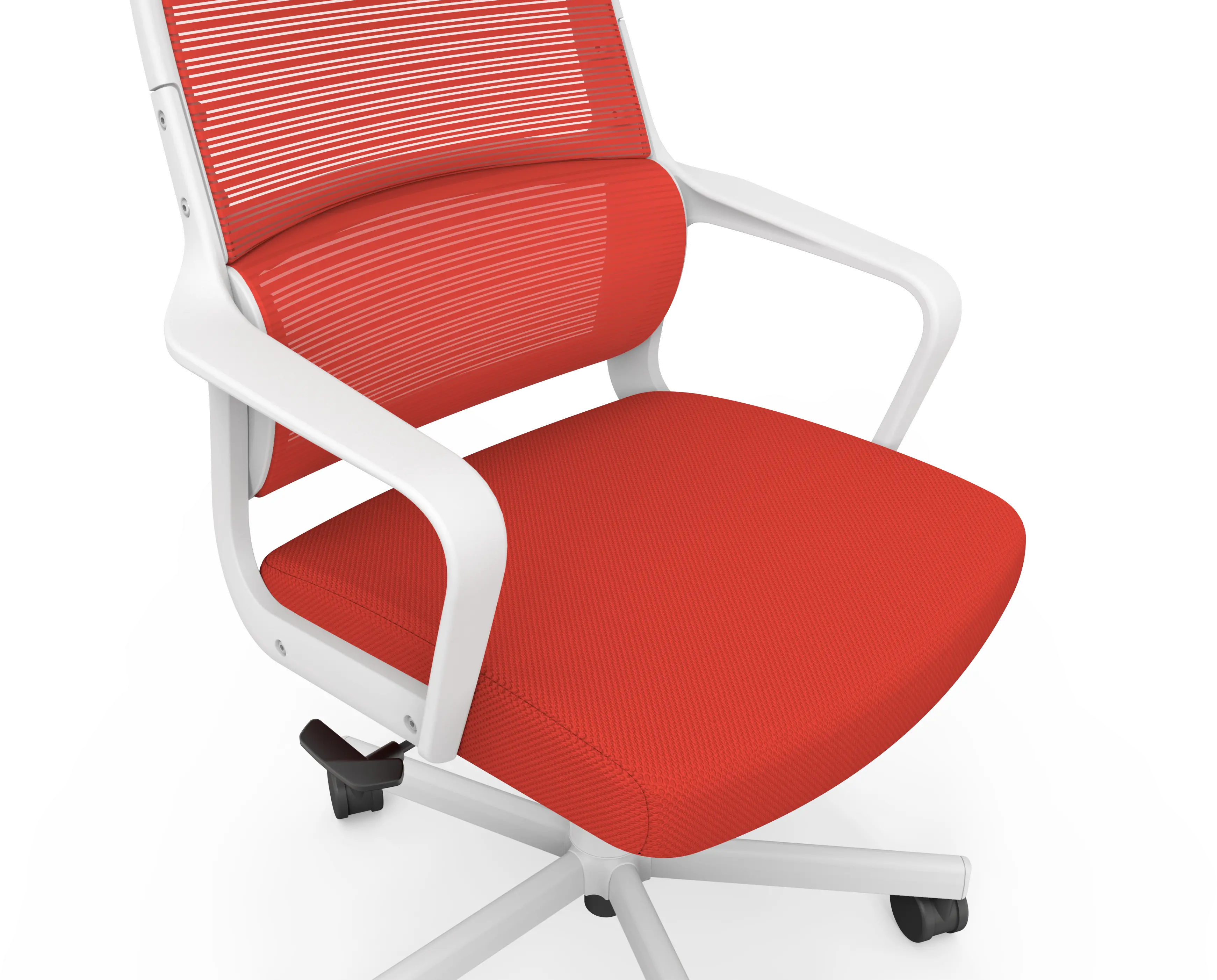 IDF-6030-RR Tilah Metal and Mesh Red Adjustable Office Chair-7