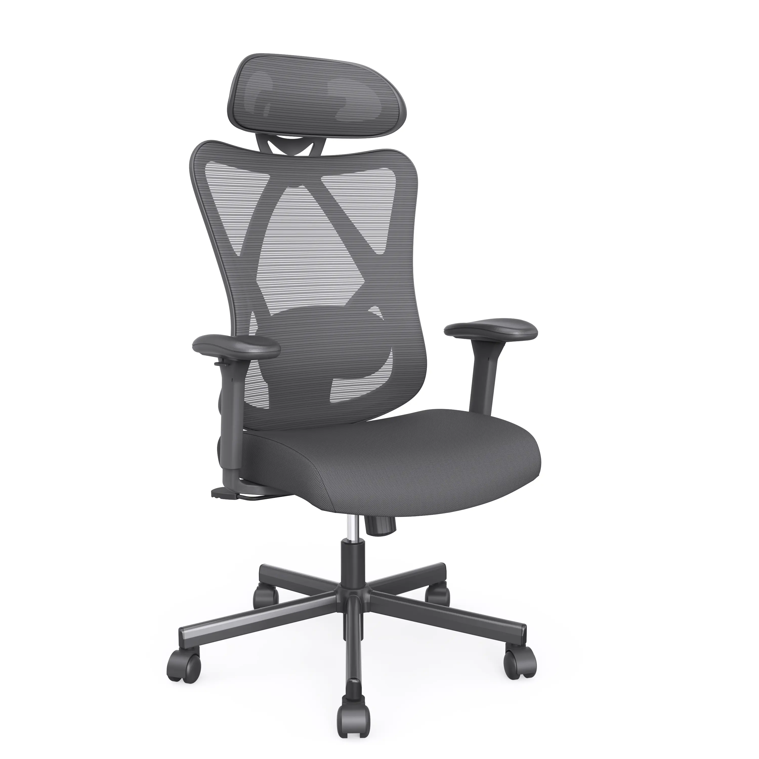IDF-6031-BK Domie Metal and Mesh Black Adjustable Office Chair-2