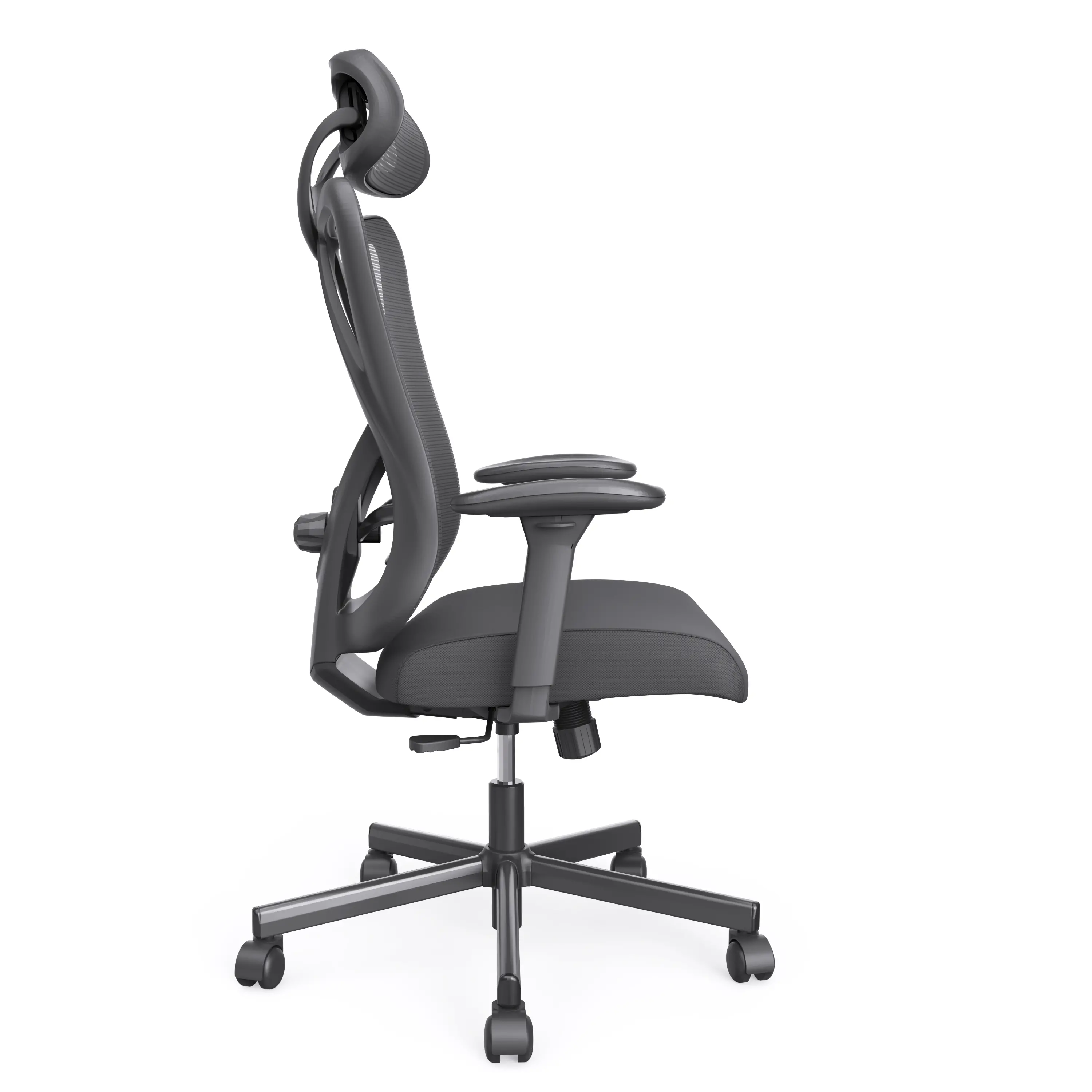 IDF-6031-BK Domie Metal and Mesh Black Adjustable Office Chair-3