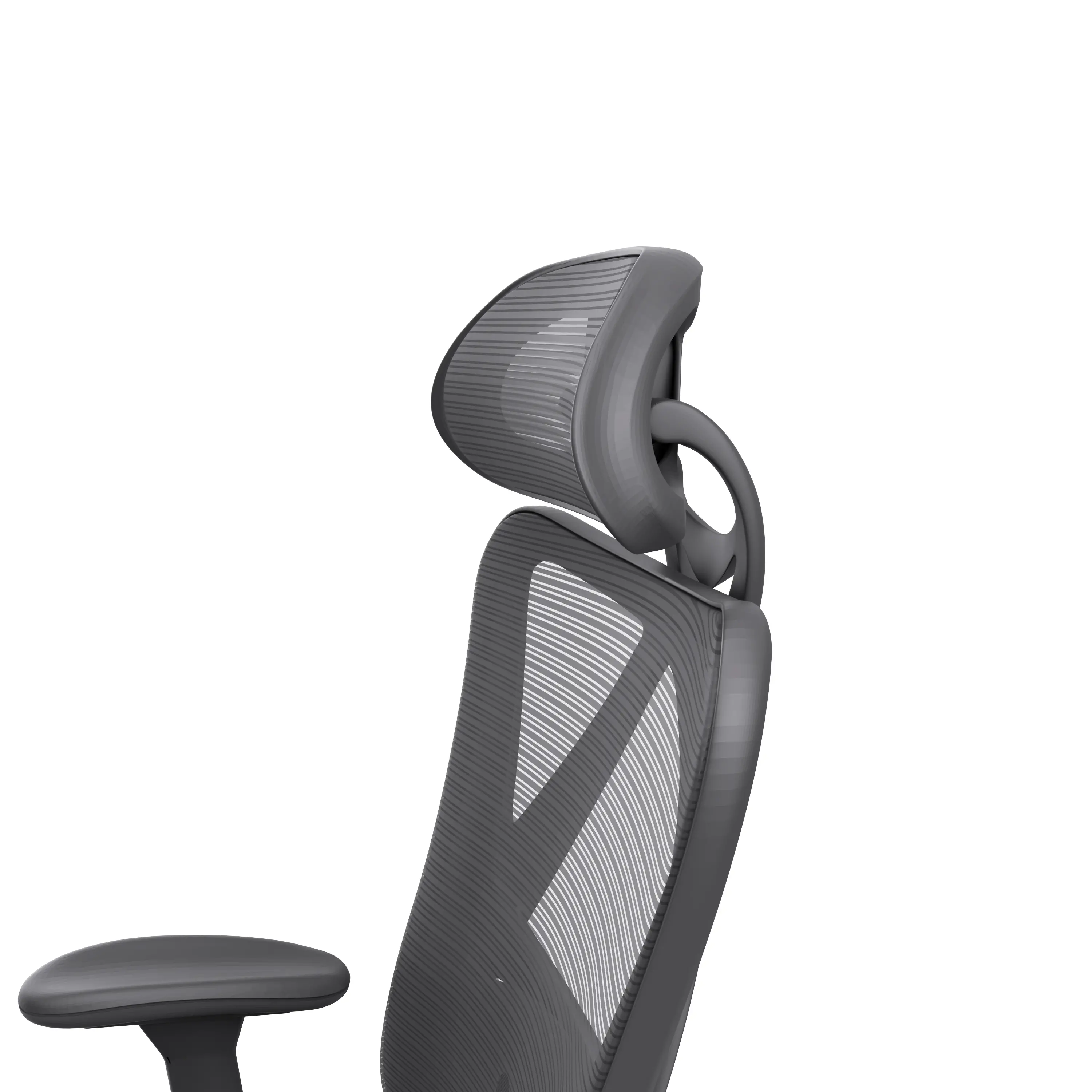 IDF-6031-BK Domie Metal and Mesh Black Adjustable Office Chair-6