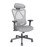 IDF-6031-GY Domie Metal and Mesh Gray Adjustable Office Chair