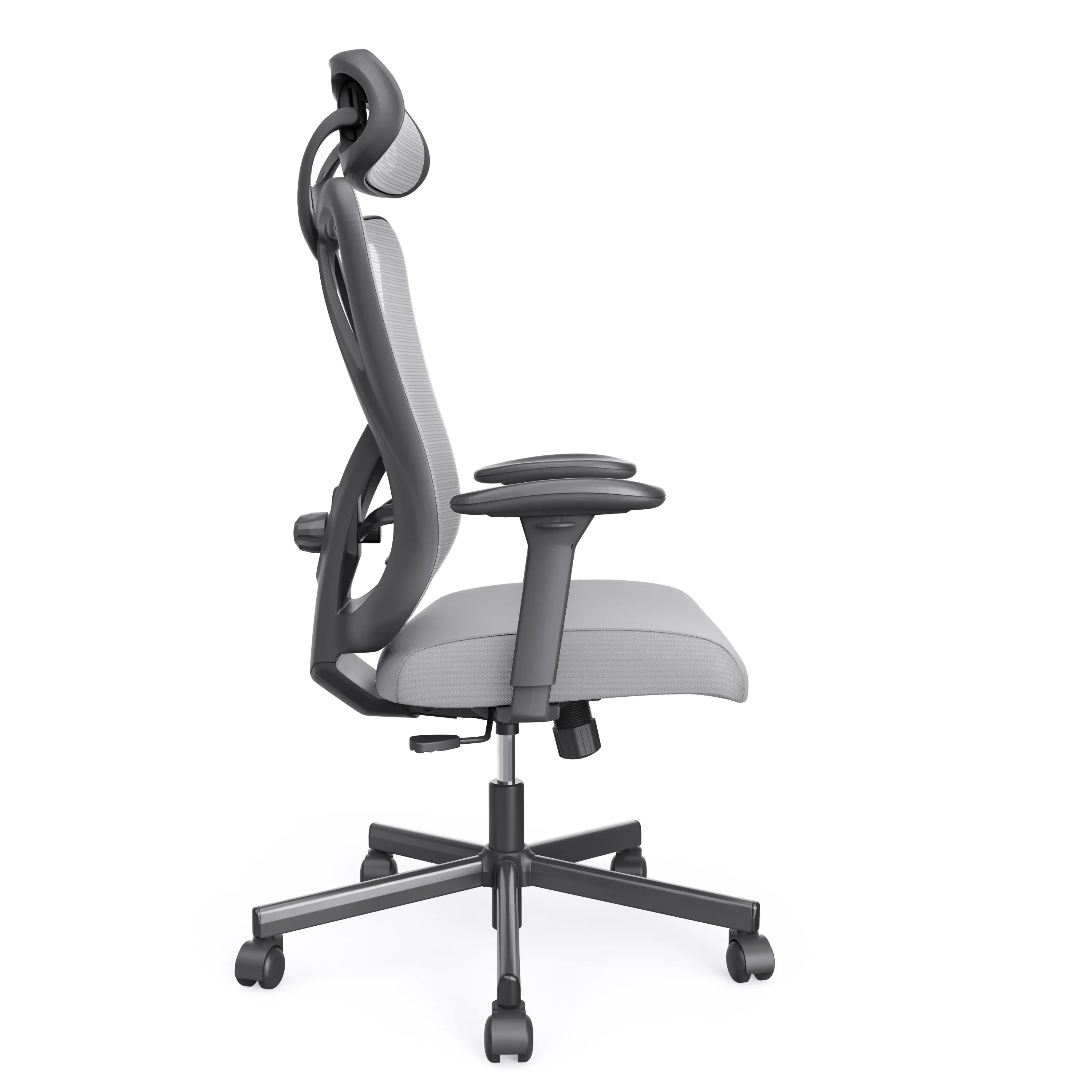 IDF-6031-GY Domie Metal and Mesh Gray Adjustable Office Chair-2