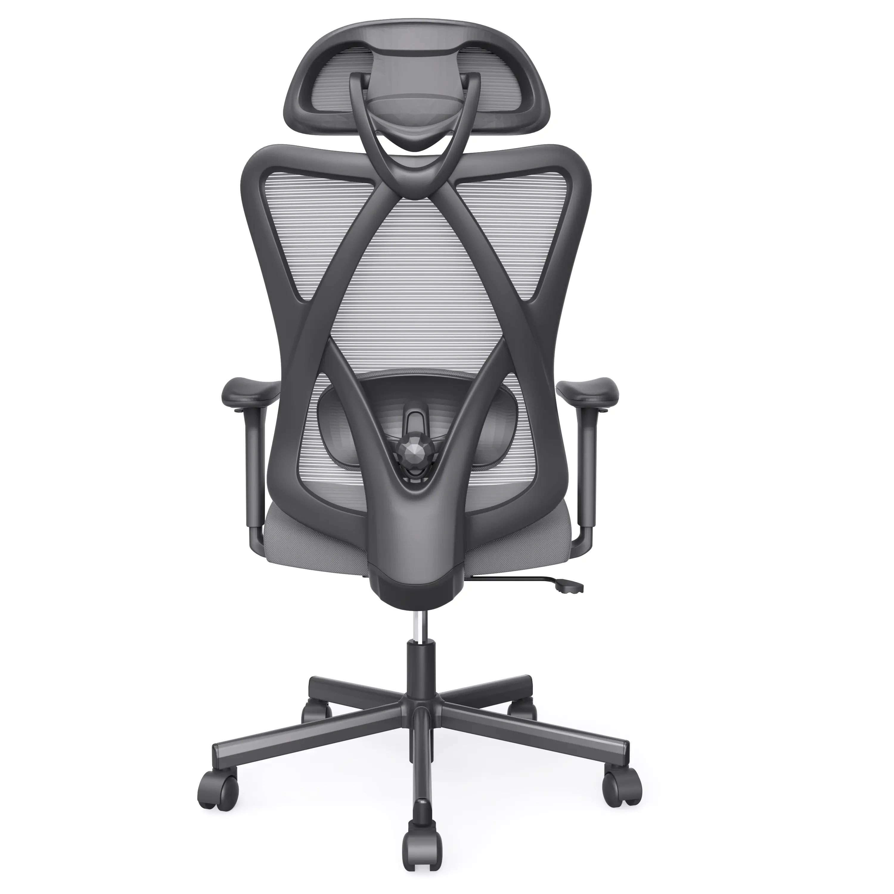 IDF-6031-GY Domie Metal and Mesh Gray Adjustable Office Chair-3