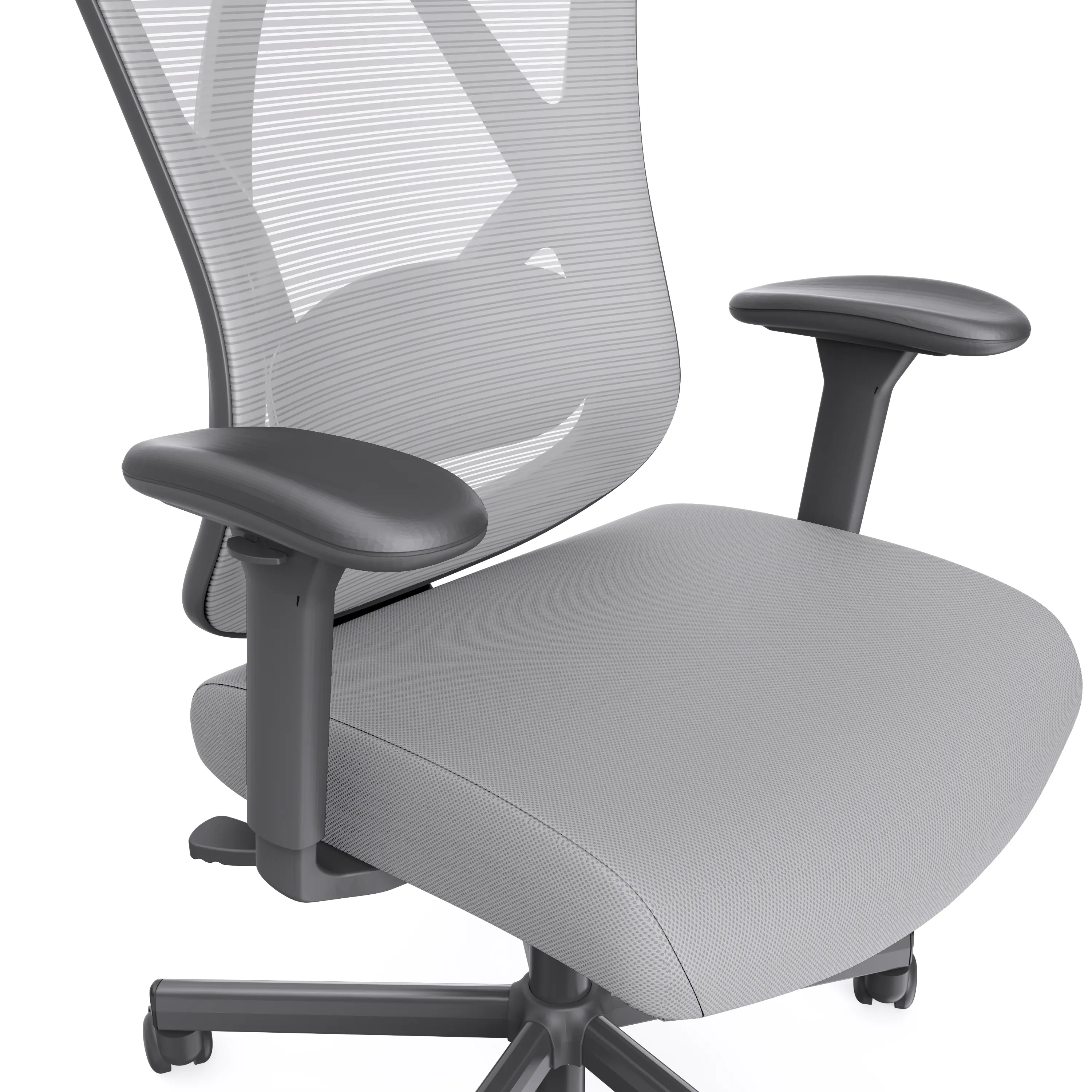 IDF-6031-GY Domie Metal and Mesh Gray Adjustable Office Chair-7