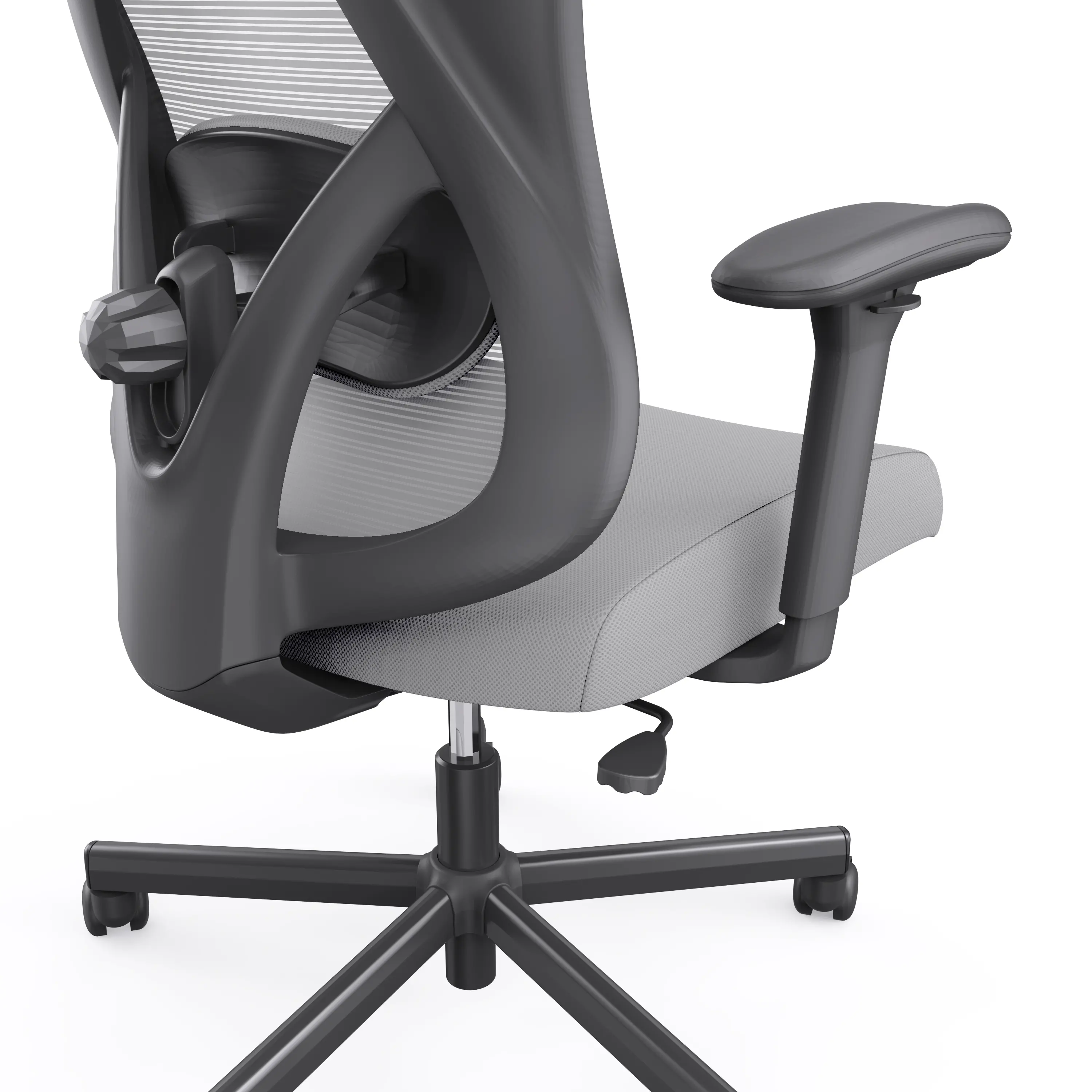 IDF-6031-GY Domie Metal and Mesh Gray Adjustable Office Chair-8