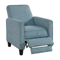 IDF-AC827BL Ducee Blue Fabric Push Back Chair