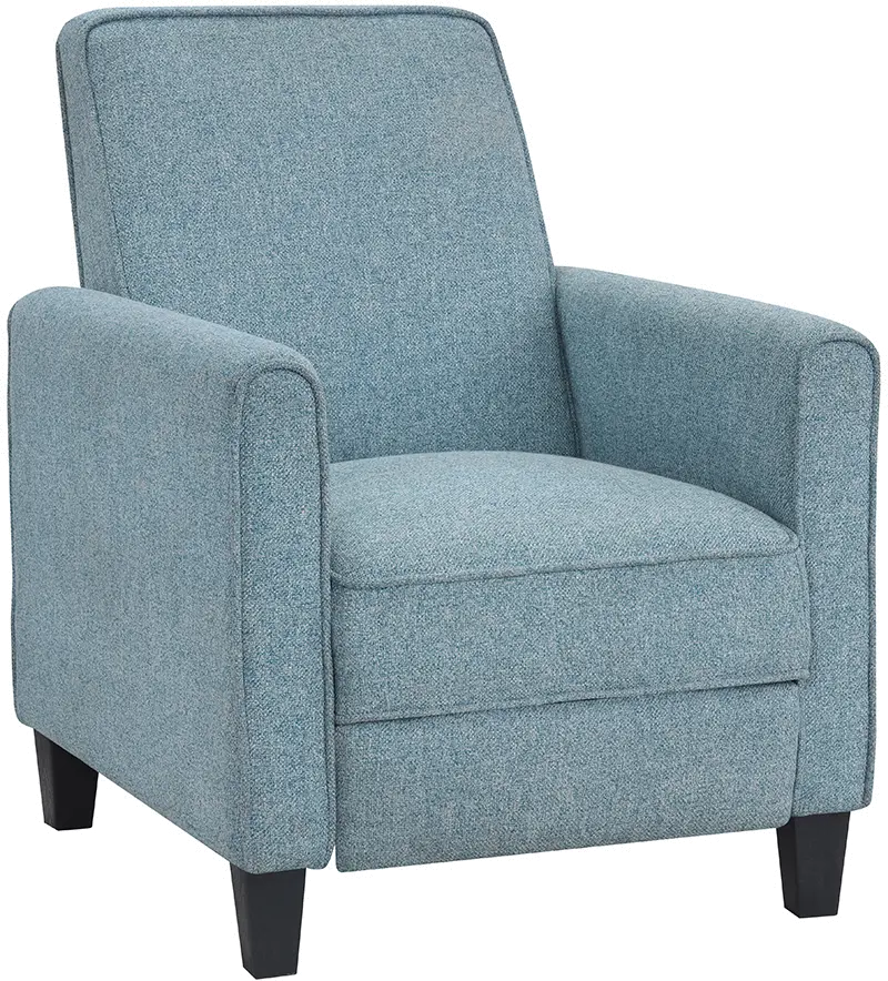 Ducee Blue Fabric Push Back Chair