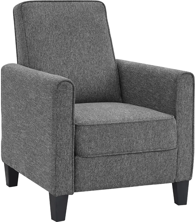 Ducee Gray Fabric Push Back Chair