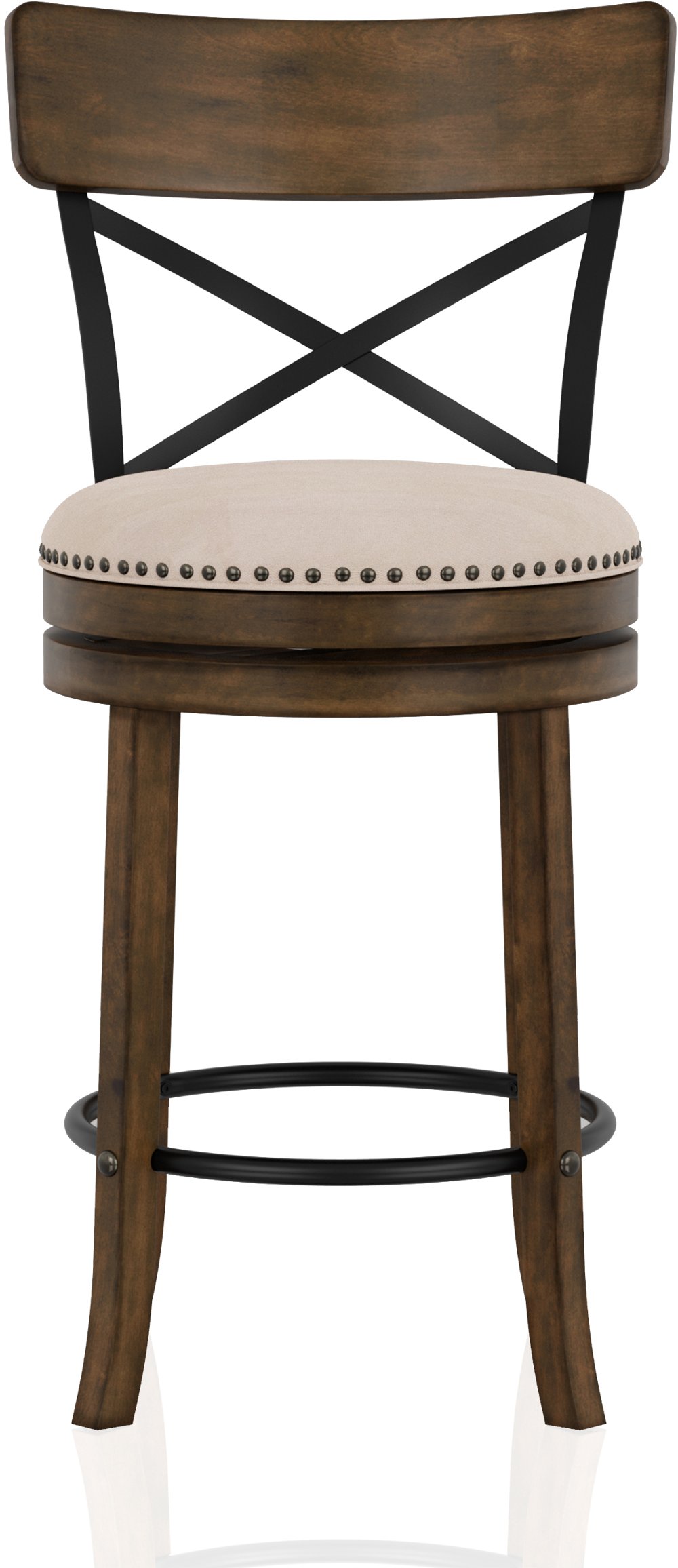 Shae Oak Brown Counter Height Swivel Stool Set of 2