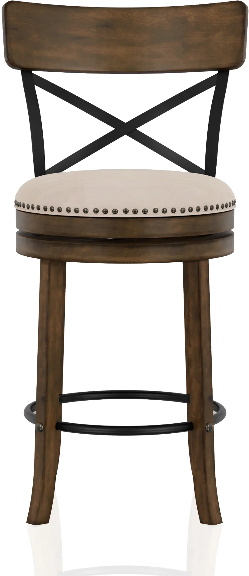 Shae Oak Brown Counter Height Swivel Stool, Set of 2