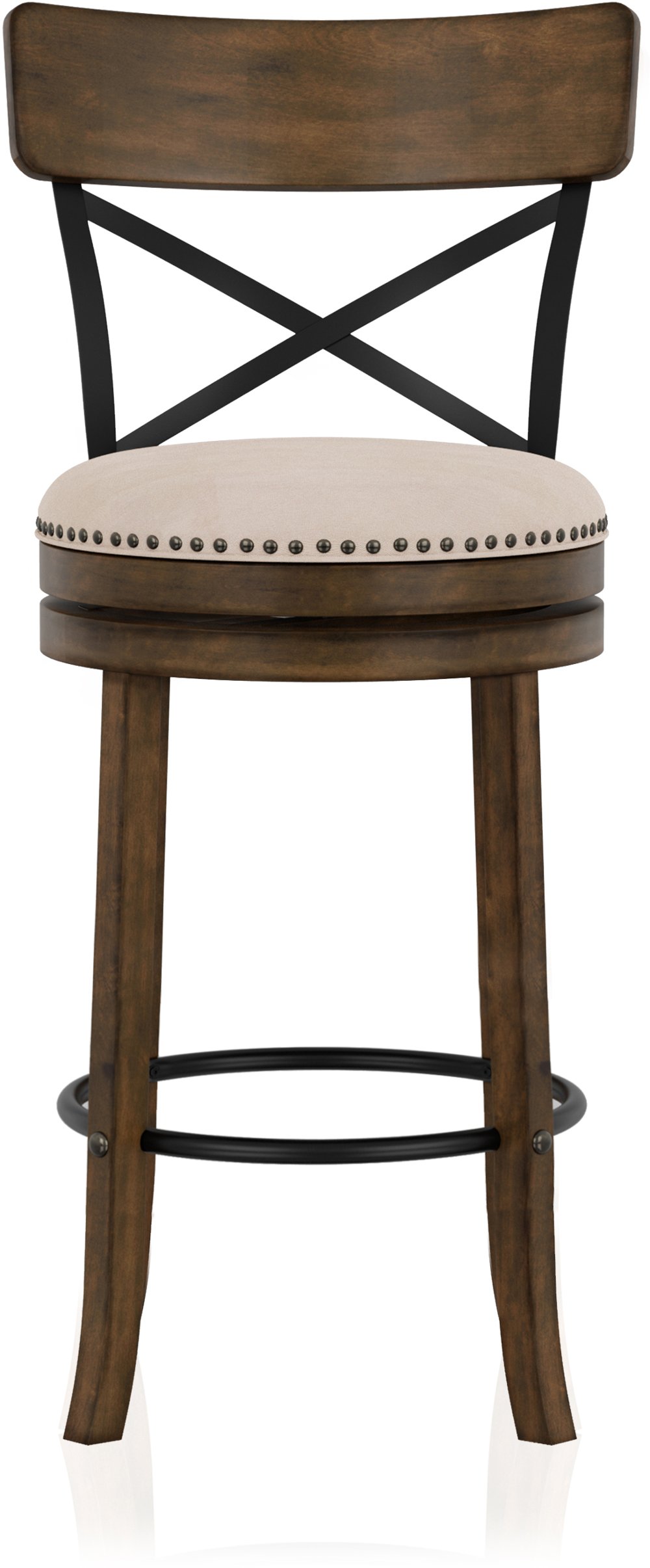 Shae Oak Brown Swivel Bar Stool Set of 2
