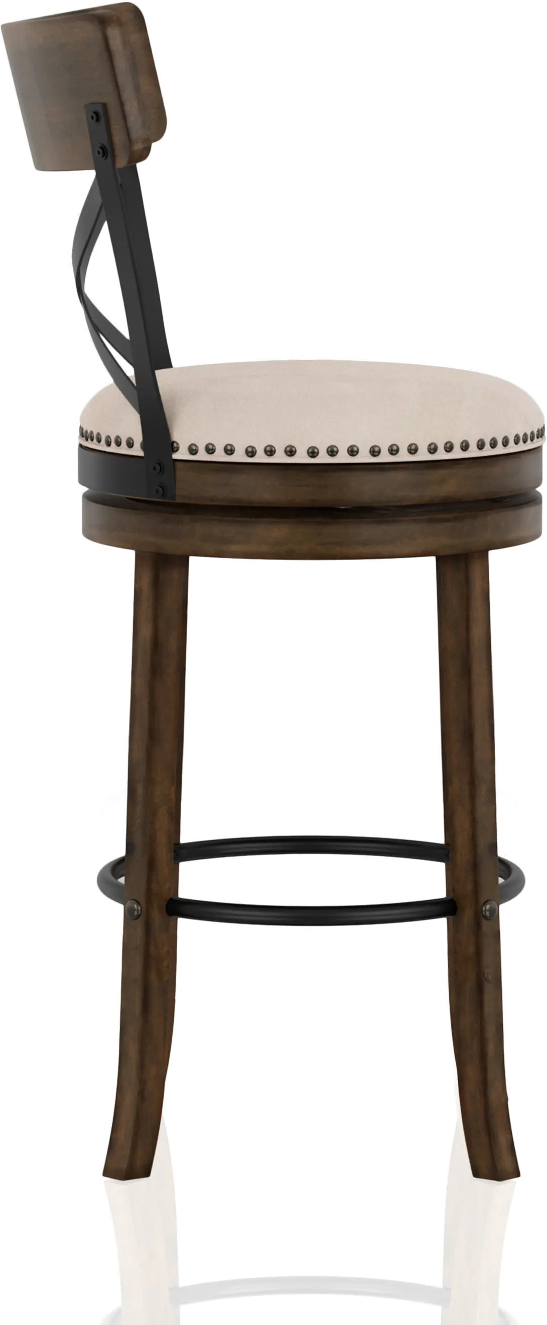 IDF-BR1855A-29 Shae Oak Brown Swivel Bar Stool, Set of 2-3