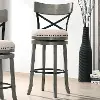 IDF-BR1855LG-29 Shae Oak Gray Swivel Bar Stool, Set of 2