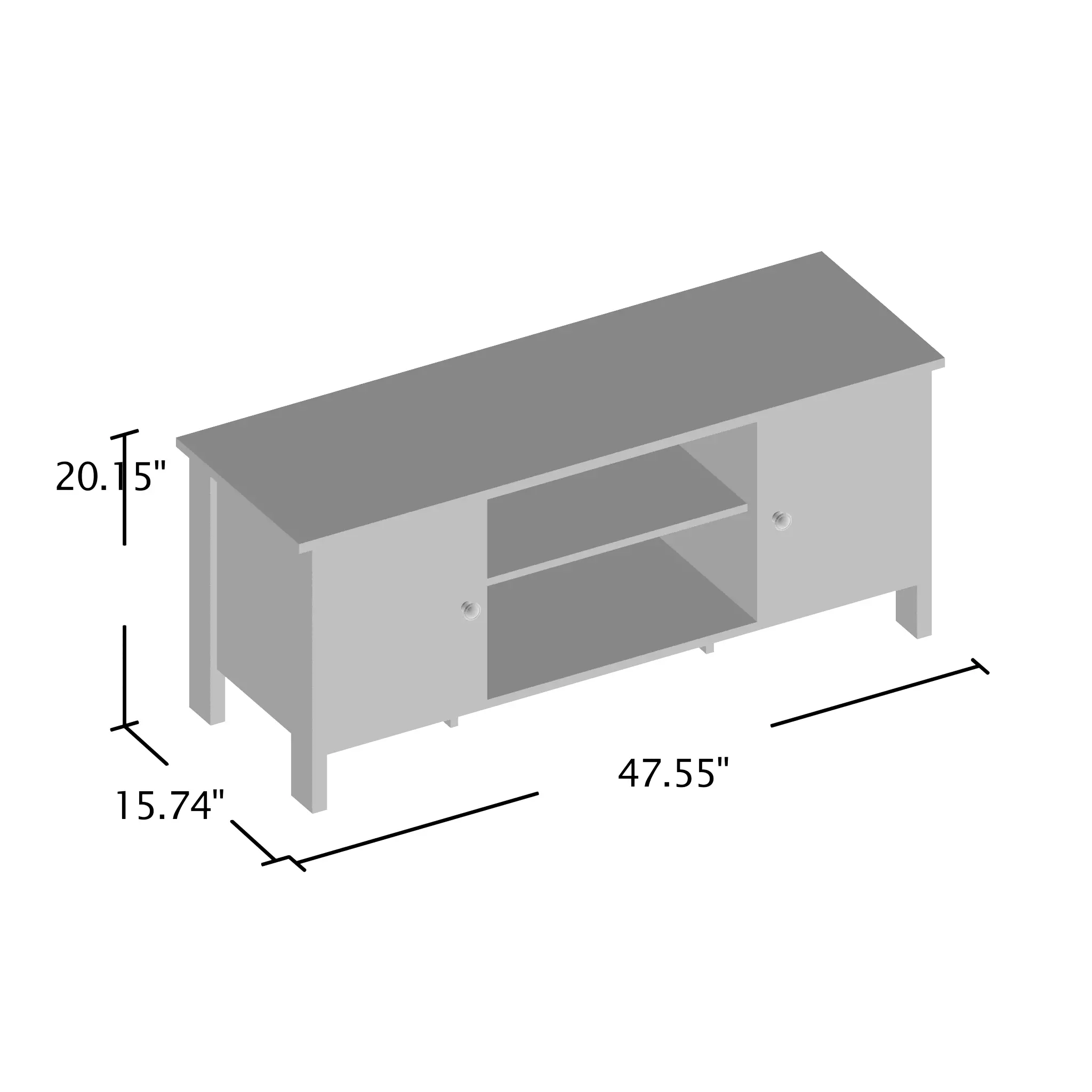 FGI-18809C21 Knisler Walnut 47  TV Stand-5