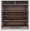 HFW-1765C2 Soren White and Brown Shoe Rack