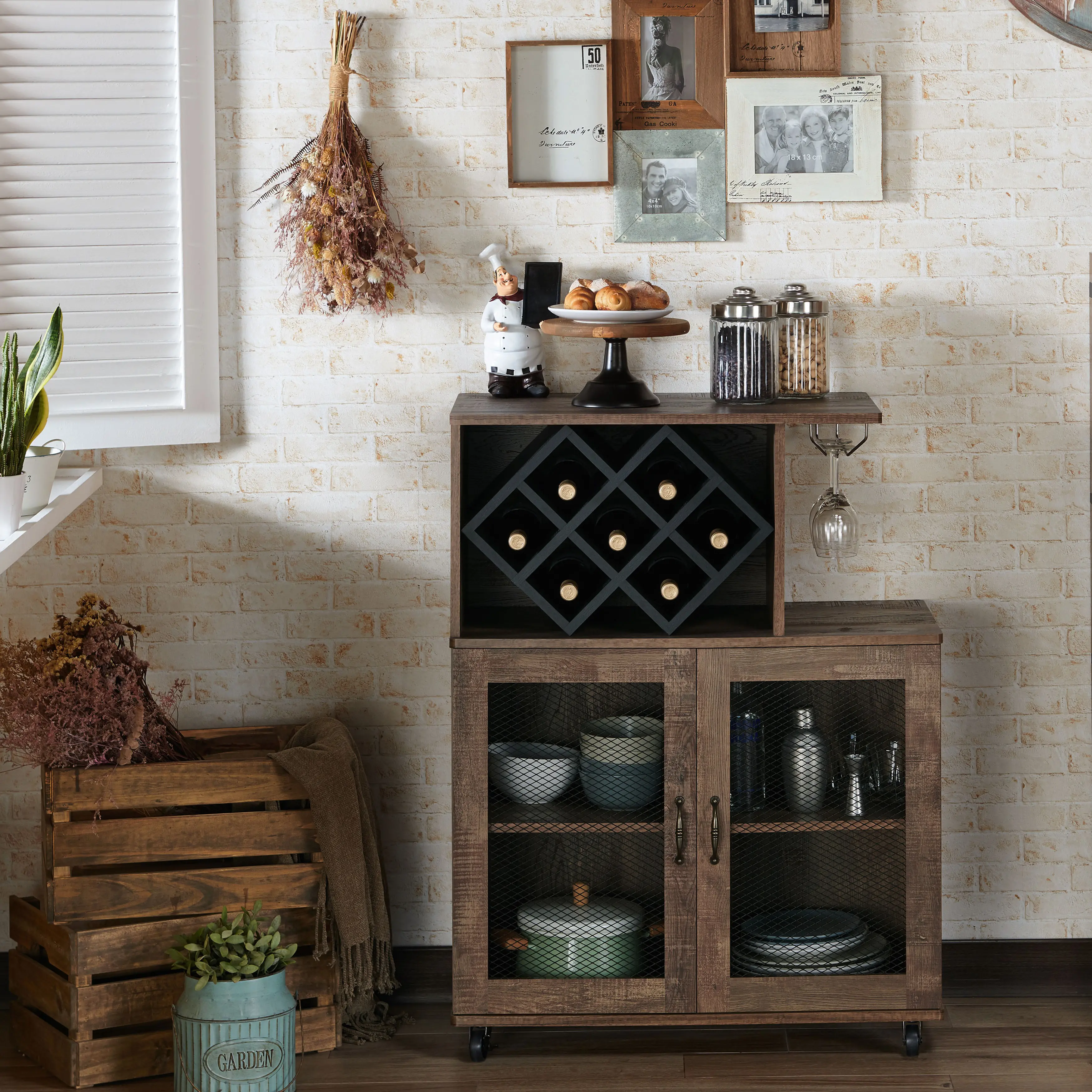 HFW-1979C25 Codex Rustic Reclaimed Oak Mini Bar-2