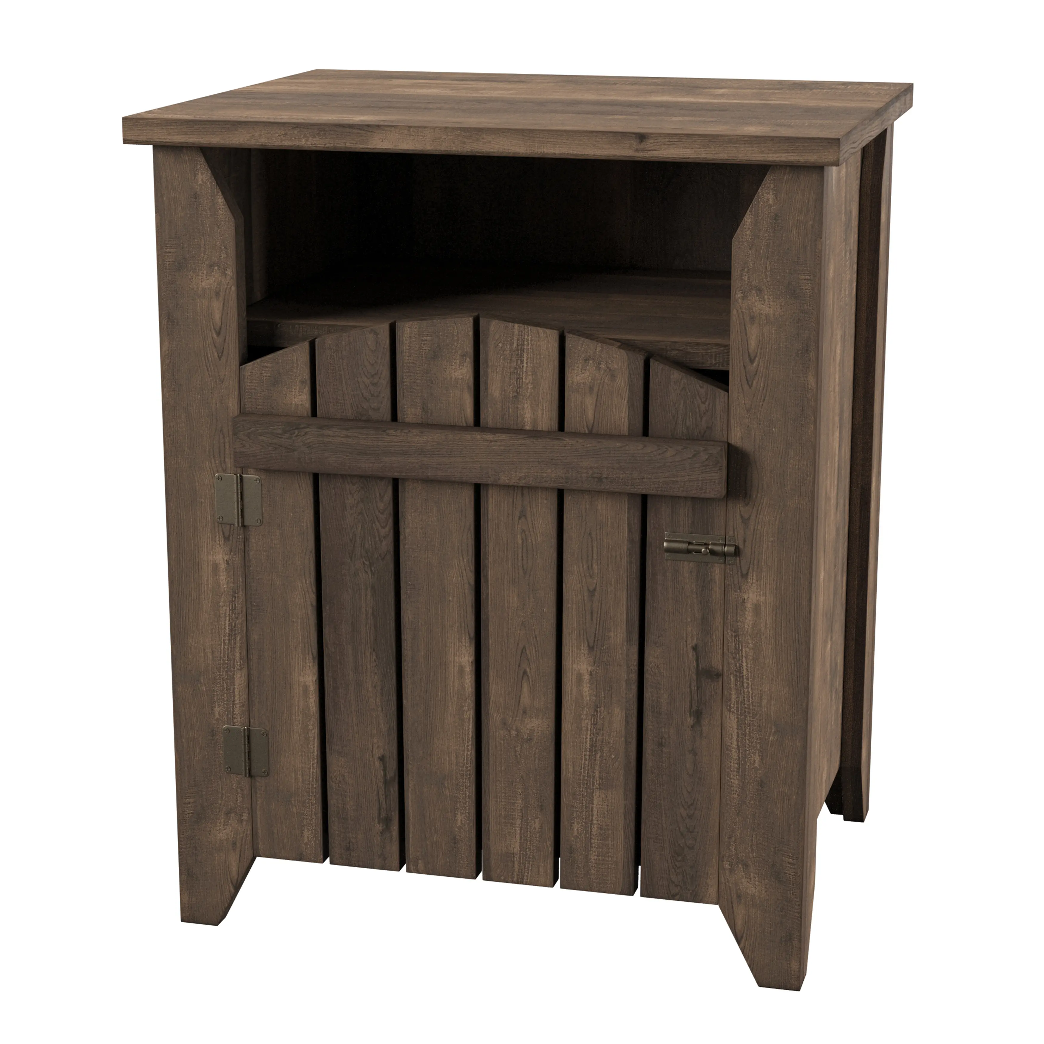 HFW-1998C25 Dennis Reclaimed Oak Storage End Table-1