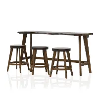 IDF-3129PT-4PK Belma Dark Brown 4 Piece Counter Height Dining Set