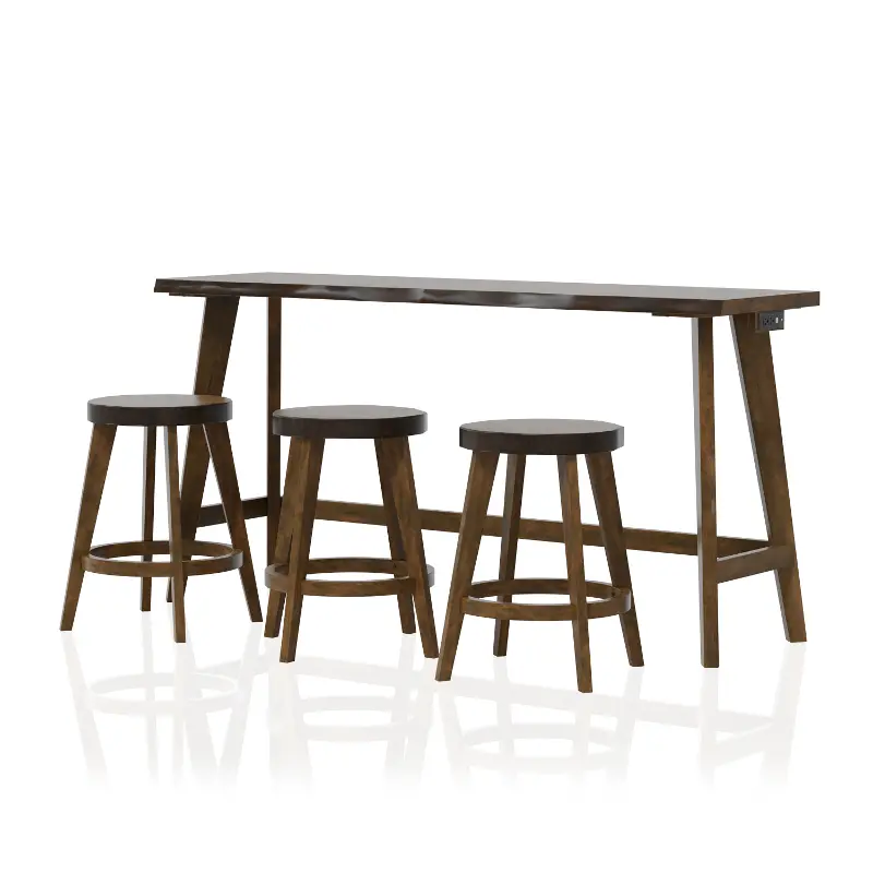 Belma Dark Brown 4 Piece Counter Height Dining Set