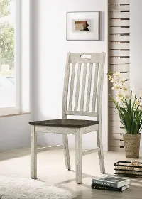 IDF-3184SC Kadda Antique White Dining Chair, Set of 2
