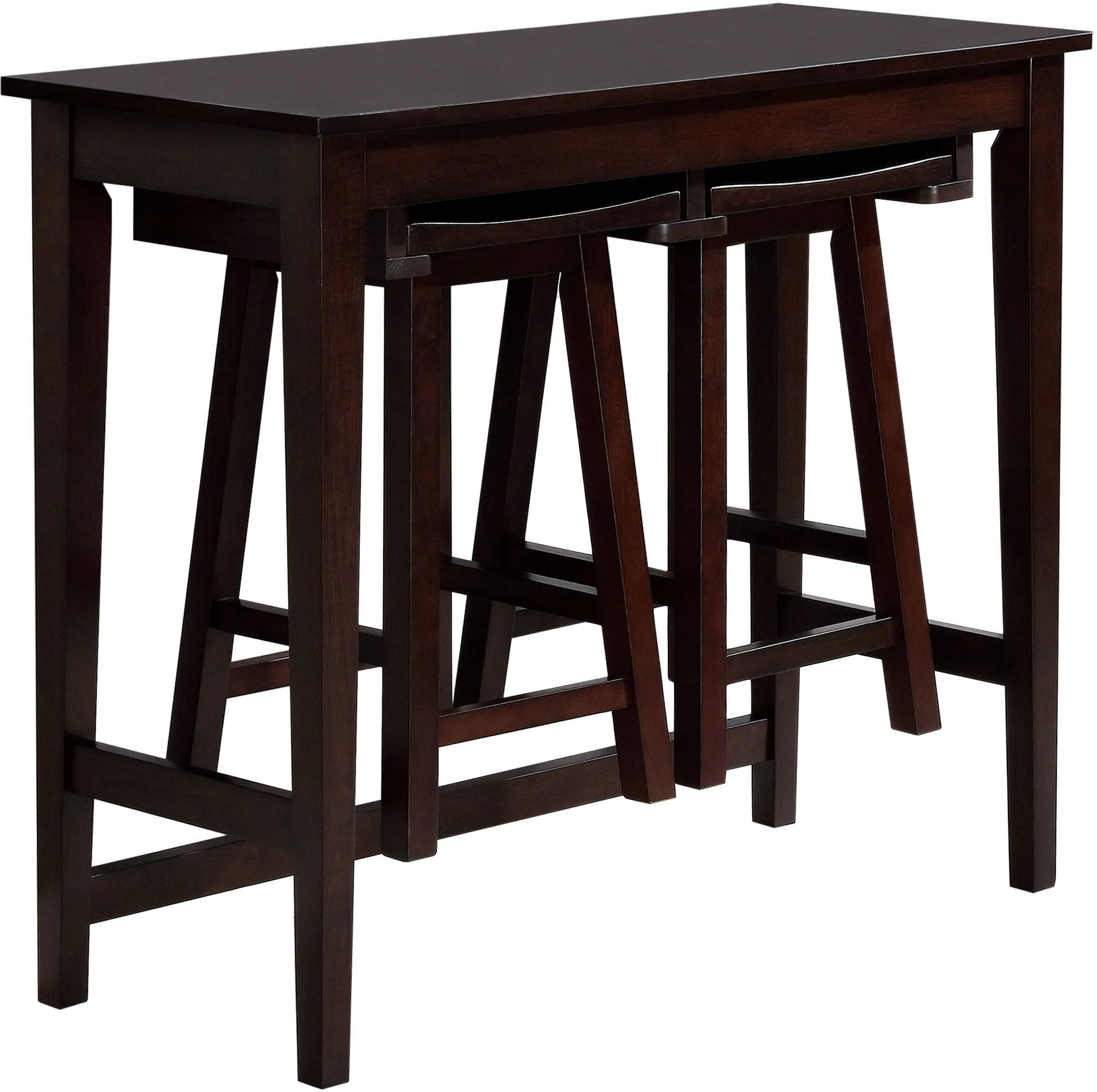 IDF3475EXPT3PK Elda Espresso Brown 3 Piece Counter Height Dining Set-4