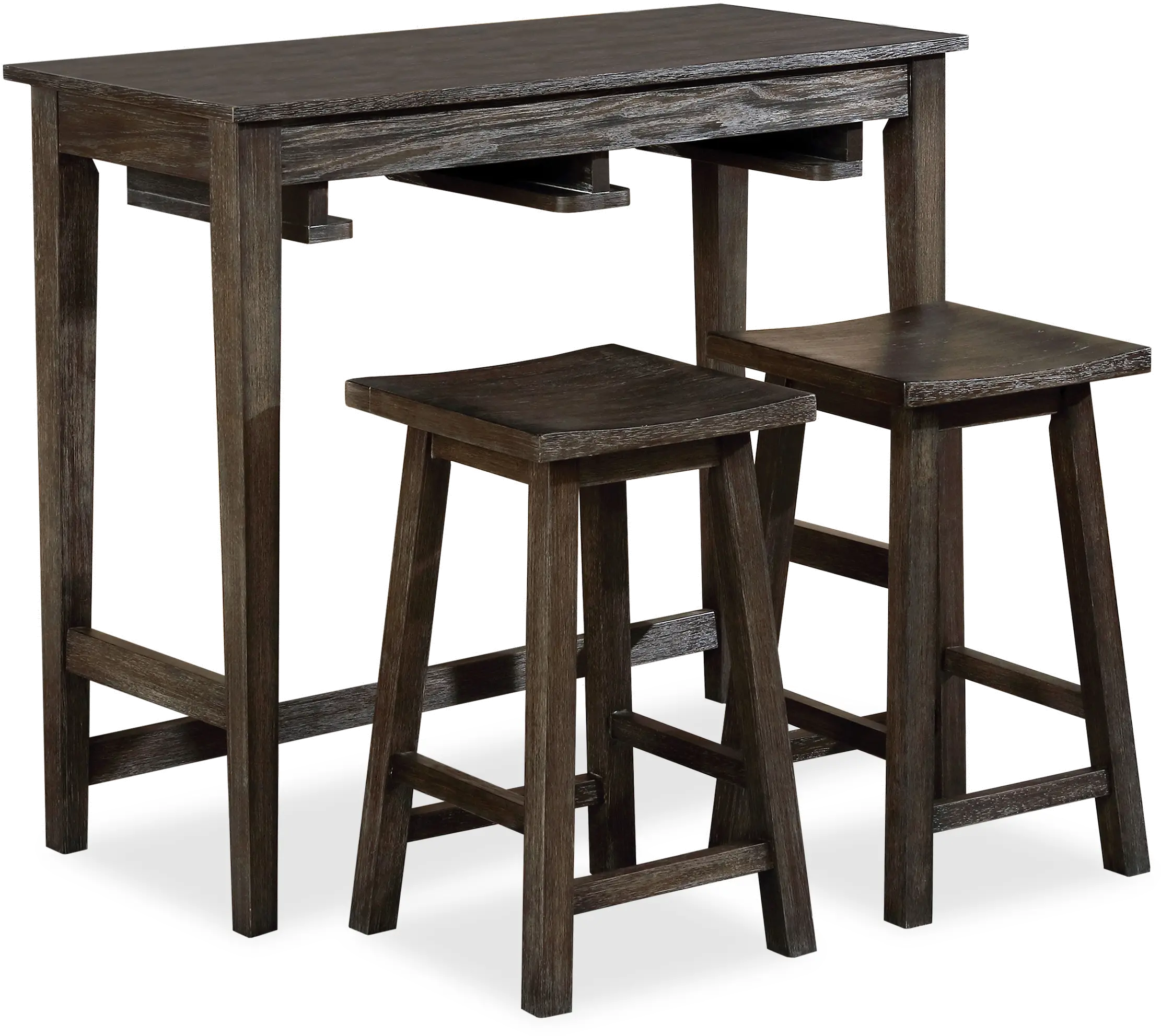 IDF3475GYPT3PK Elda Dark Gray 3 Piece Counter Height Dining Set-1