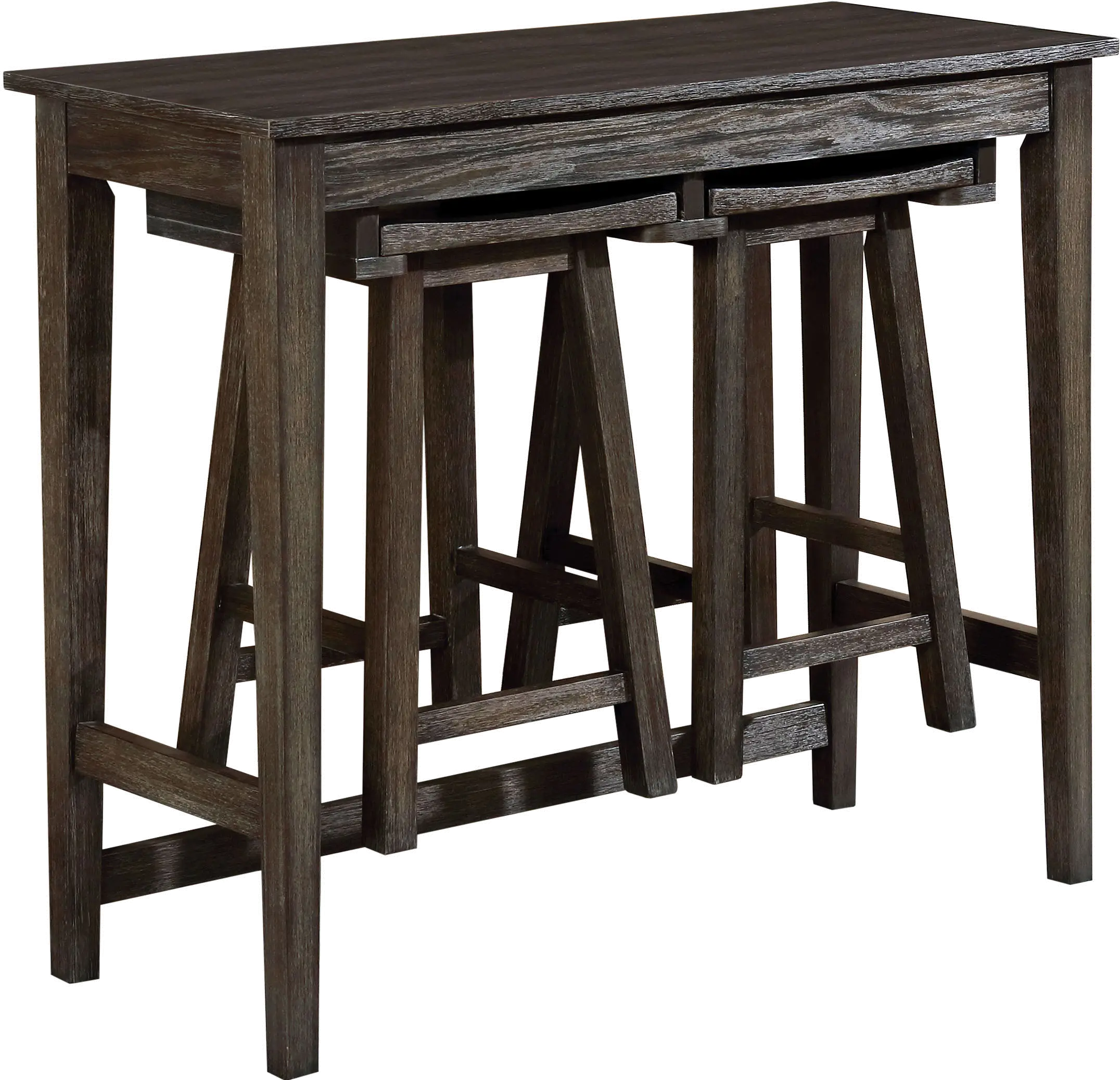 IDF3475GYPT3PK Elda Dark Gray 3 Piece Counter Height Dining Set-4