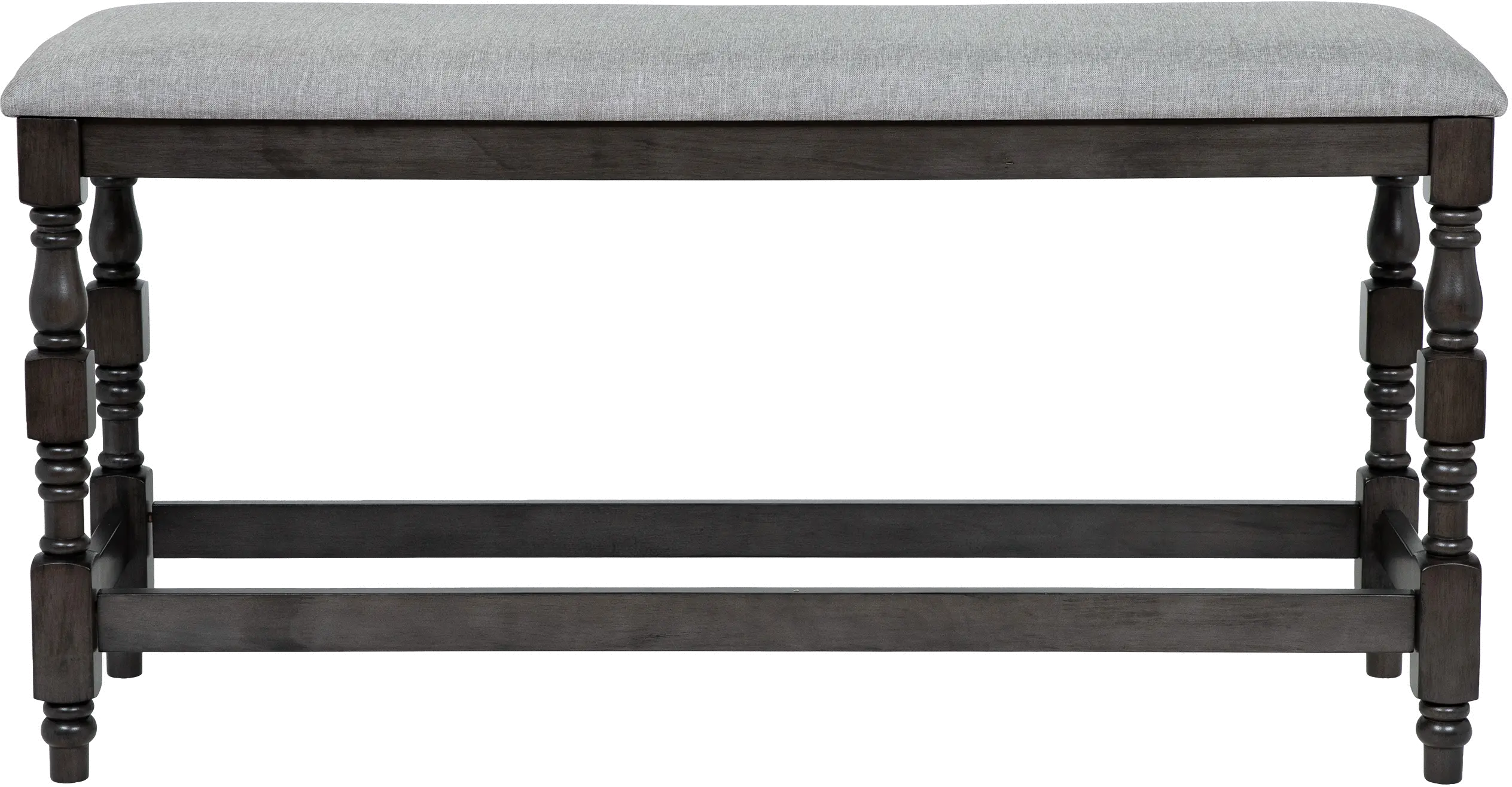 IDF-3979DG-PBN Weighton Dark Gray Counter Height Dining Bench-1